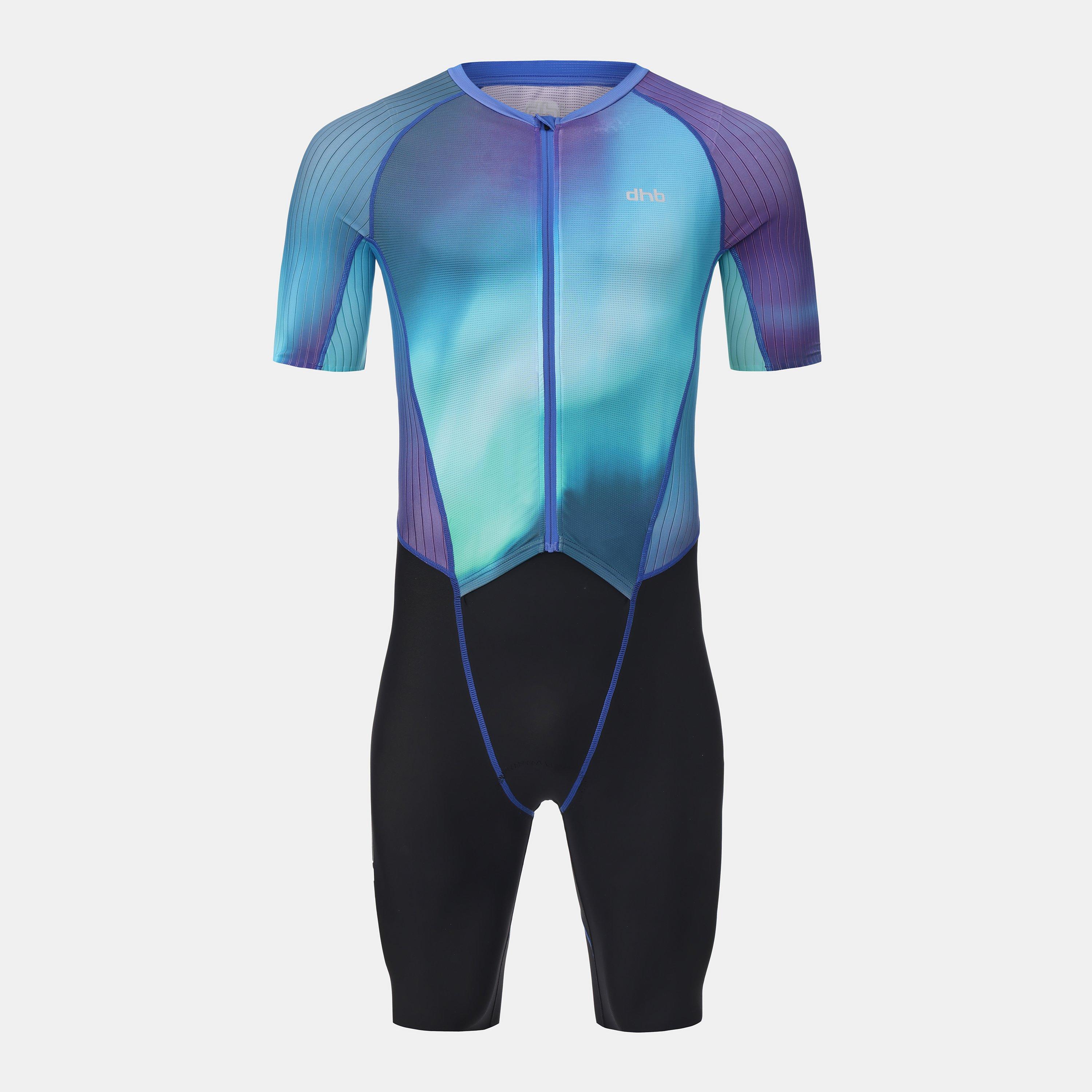 Dhb Men's One-Piece Short Sleeve Cycling Suit - Green - X Large