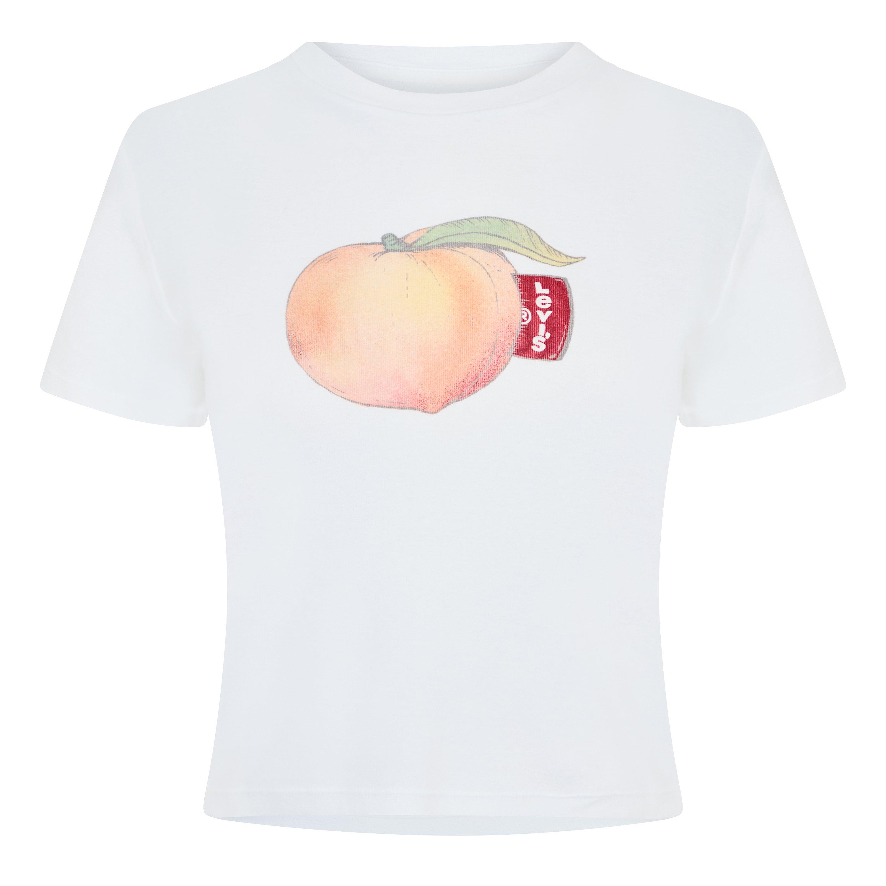 Levis Women's Short Sleeve Boxy Western Criss Cross Baby Tee - White Peach - 16 (XL)