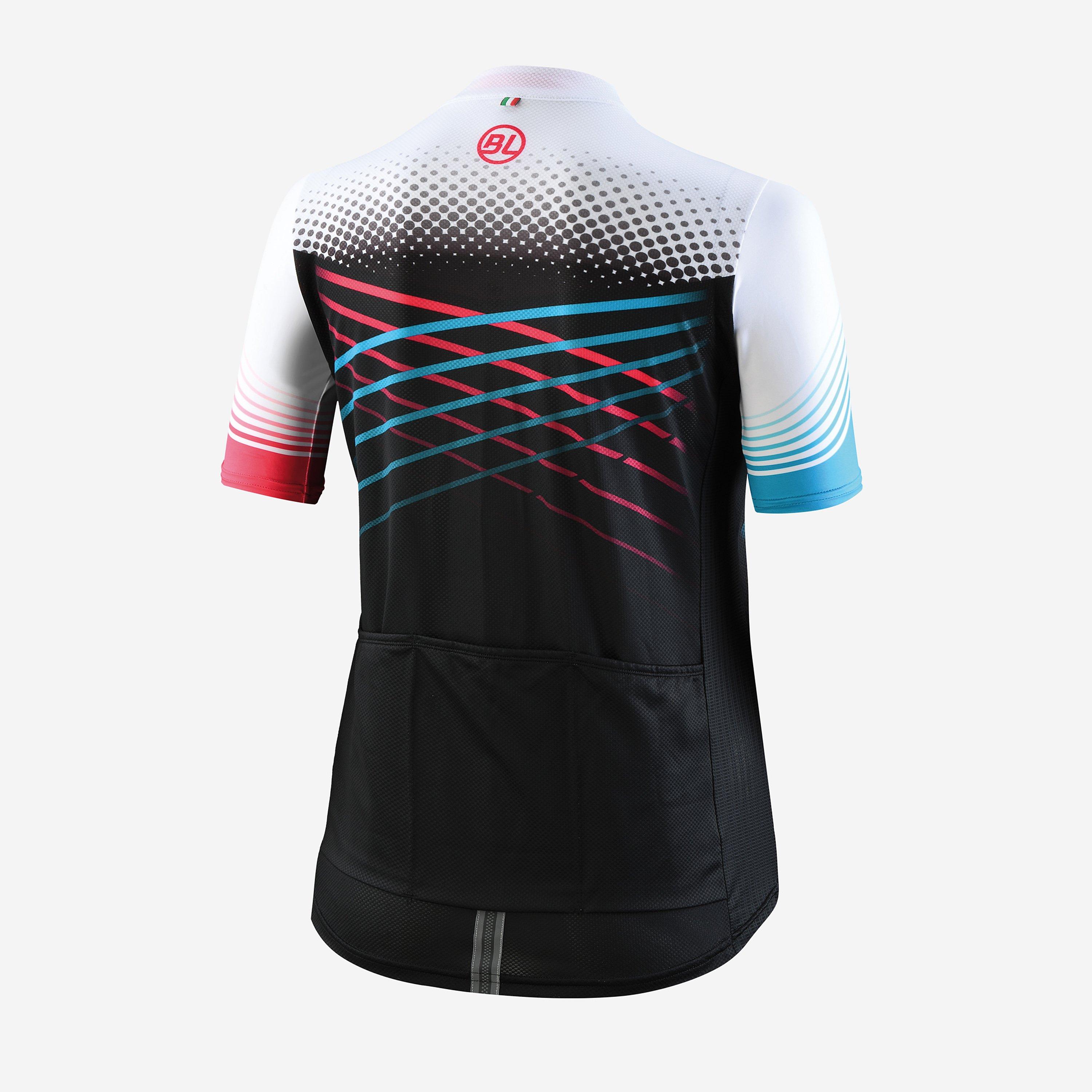 Black/Fuchsia - Bicycle Line - Women's Edera MTB Short Sleeve UPF 30+ Loose Fit Short Sleeve Cycling Jersey - 2