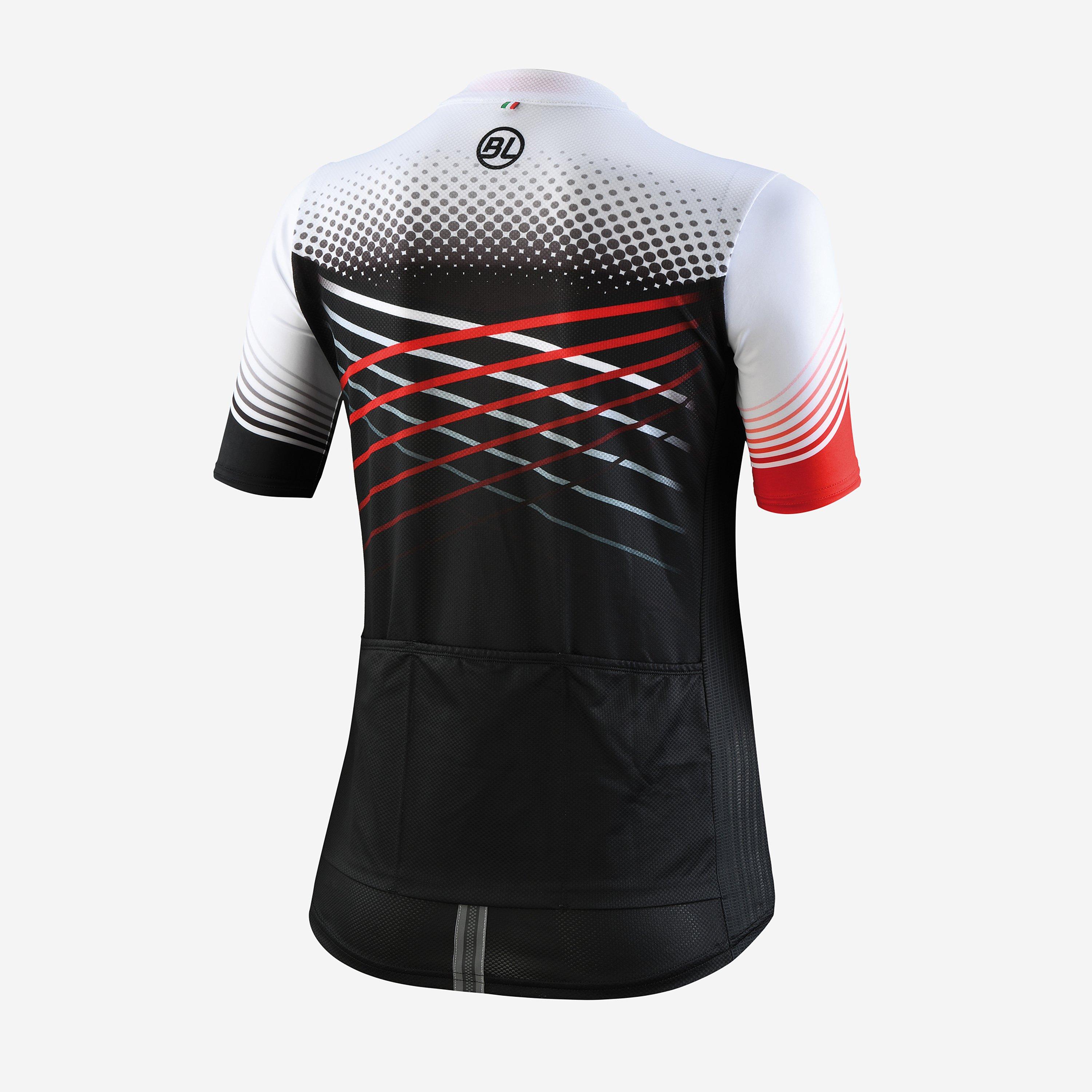 Black/Red - Bicycle Line - Women's Edera MTB Short Sleeve UPF 30+ Loose Fit Short Sleeve Cycling Jersey - 2