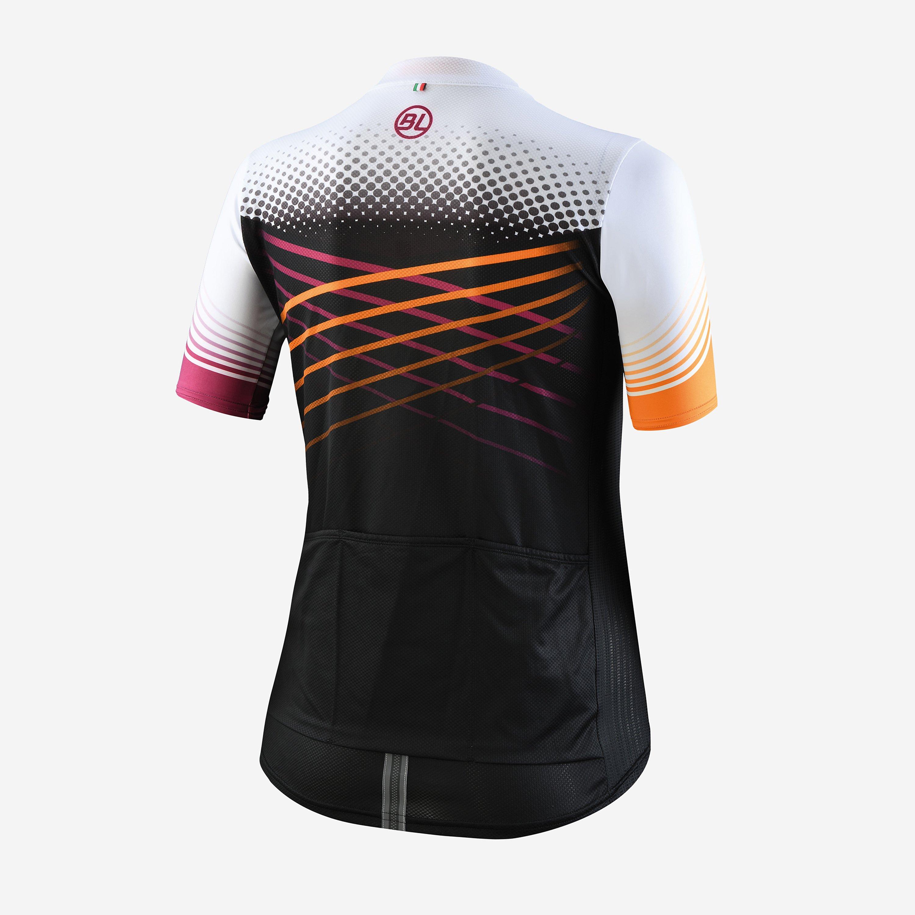 Black/orange - Bicycle Line - Women's Edera MTB Short Sleeve UPF 30+ Loose Fit Short Sleeve Cycling Jersey - 2