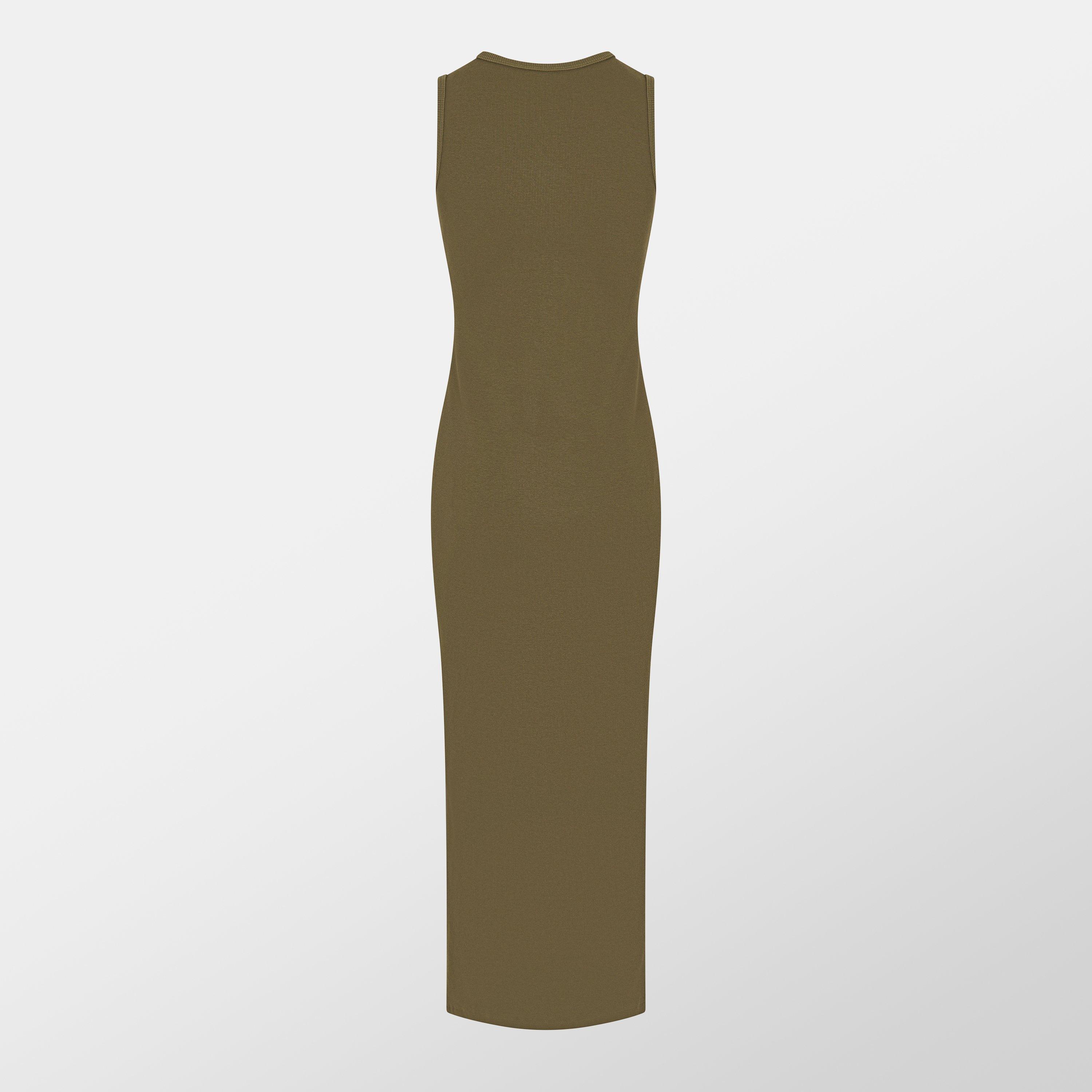 Khaki - Magda Butrym - Women's Crochet Cotton Tank Maxi Dress - 2