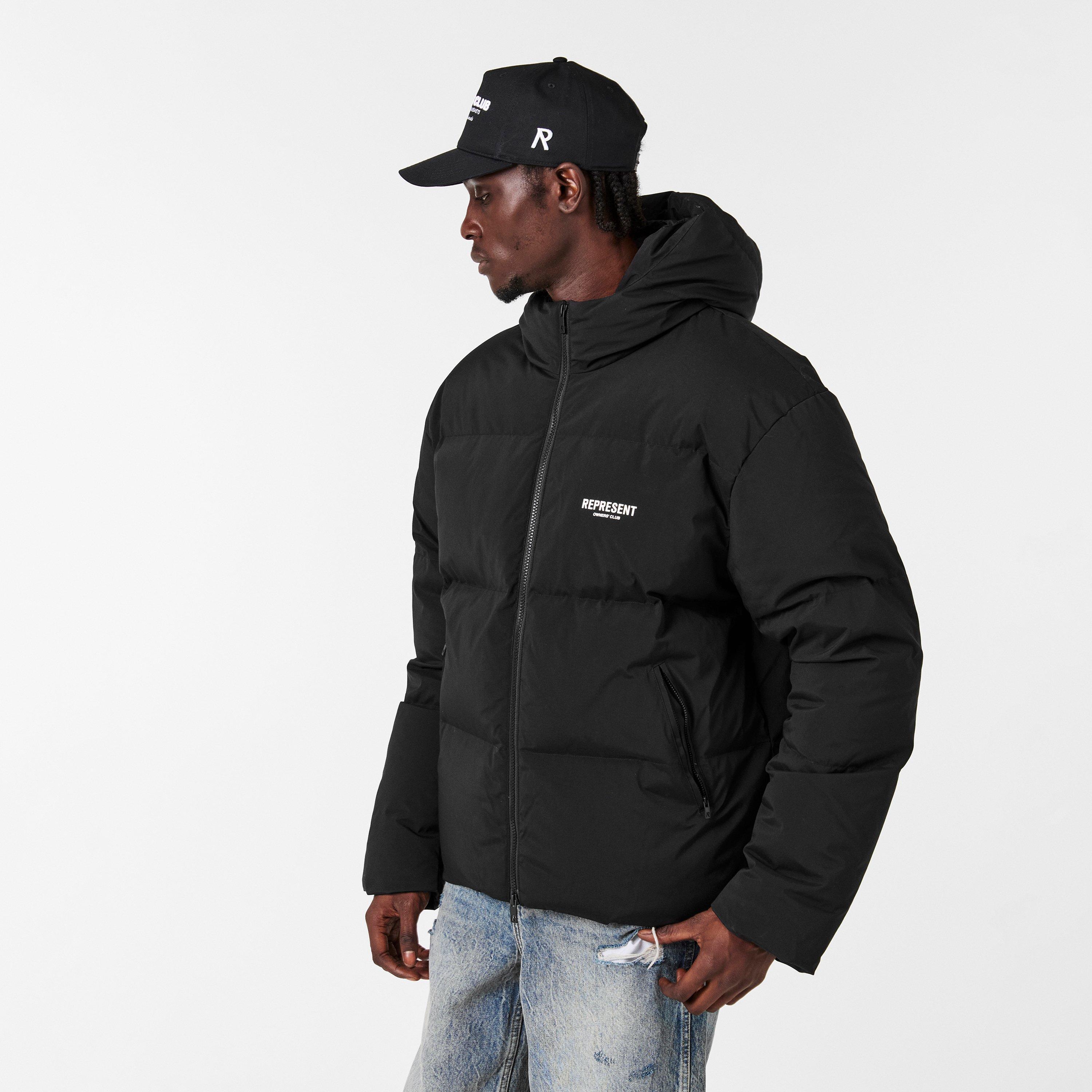 Black - Represent - Men's Quilted Insulated Short Puffer Jacket - 3