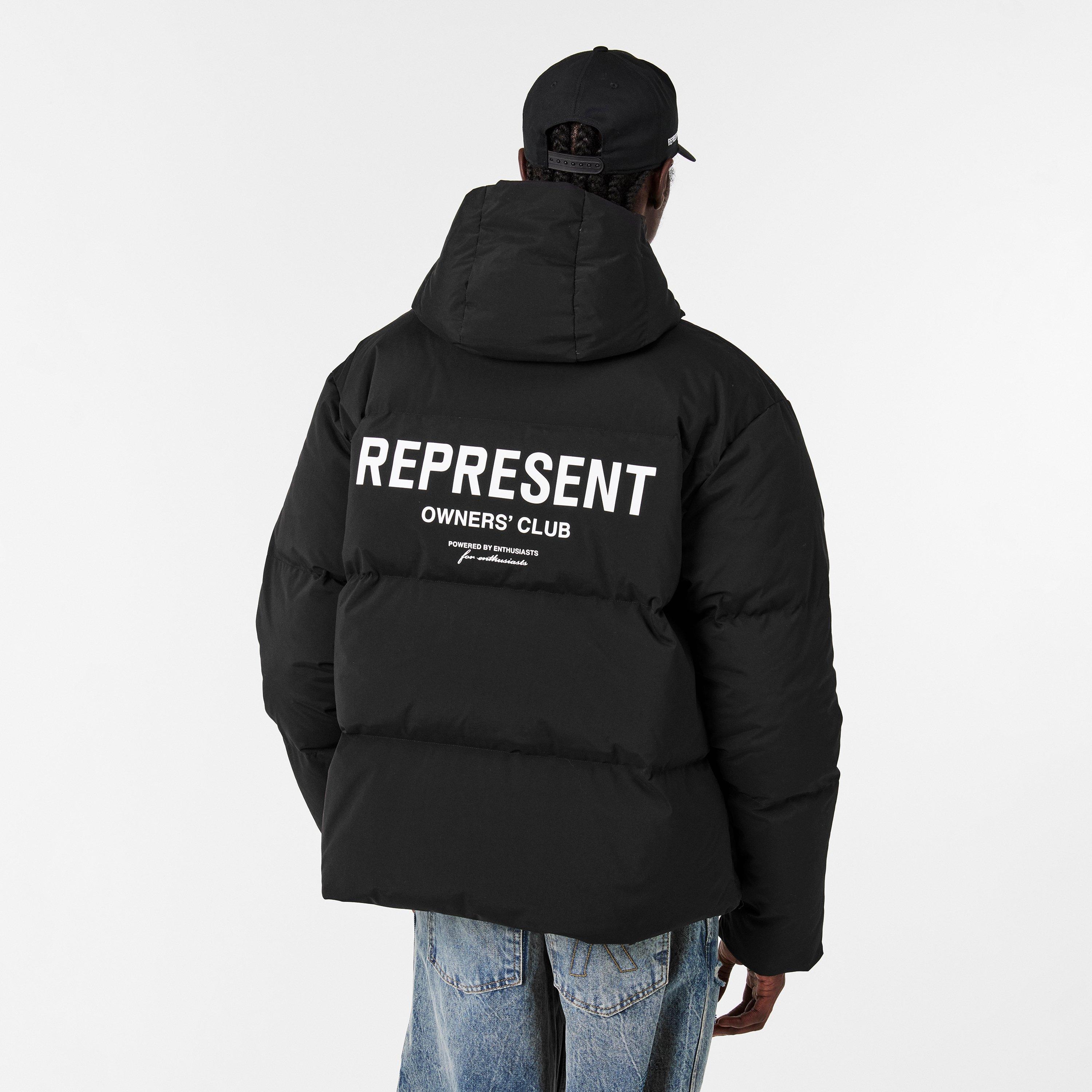 Black - Represent - Men's Quilted Insulated Short Puffer Jacket - 4