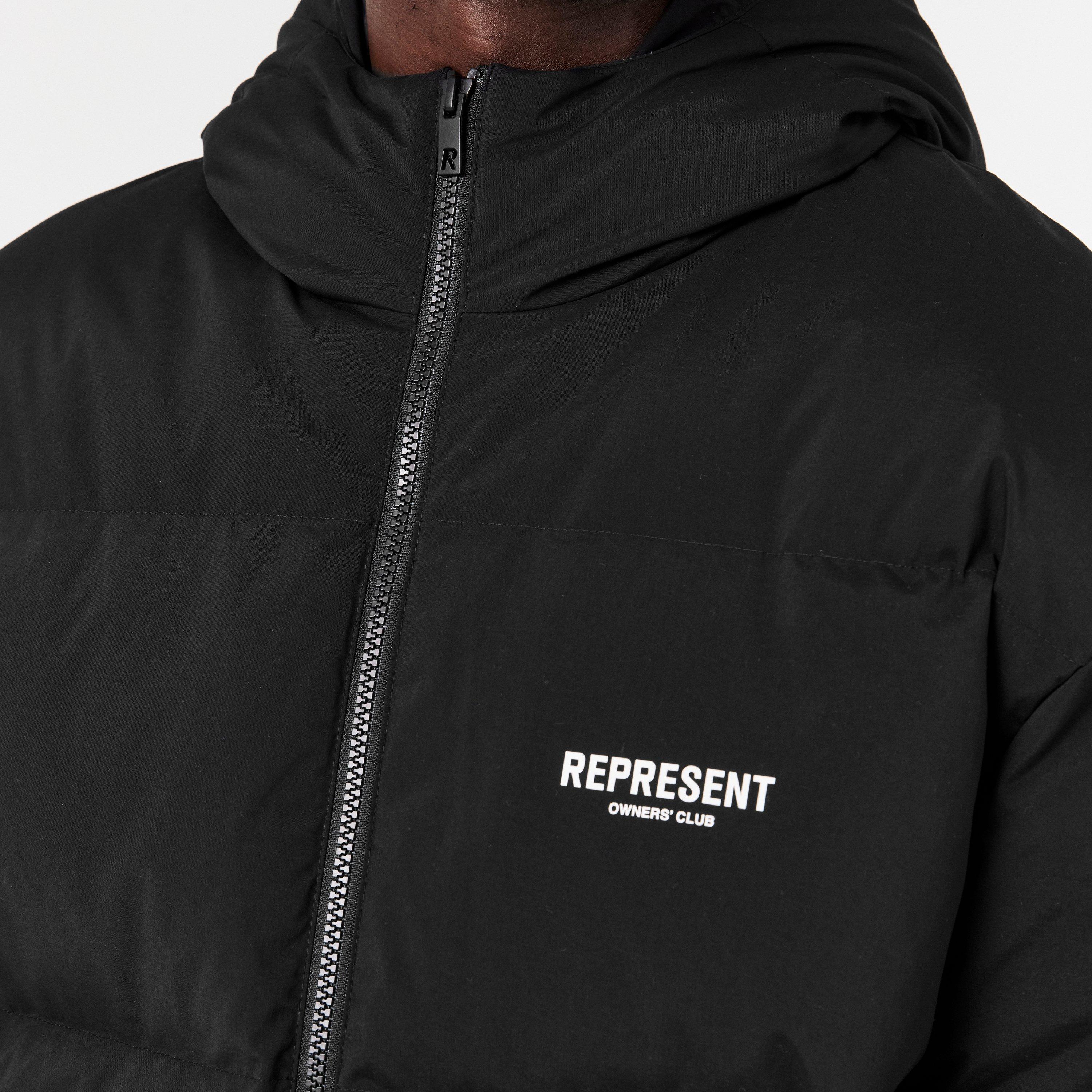 Black - Represent - Men's Quilted Insulated Short Puffer Jacket - 5