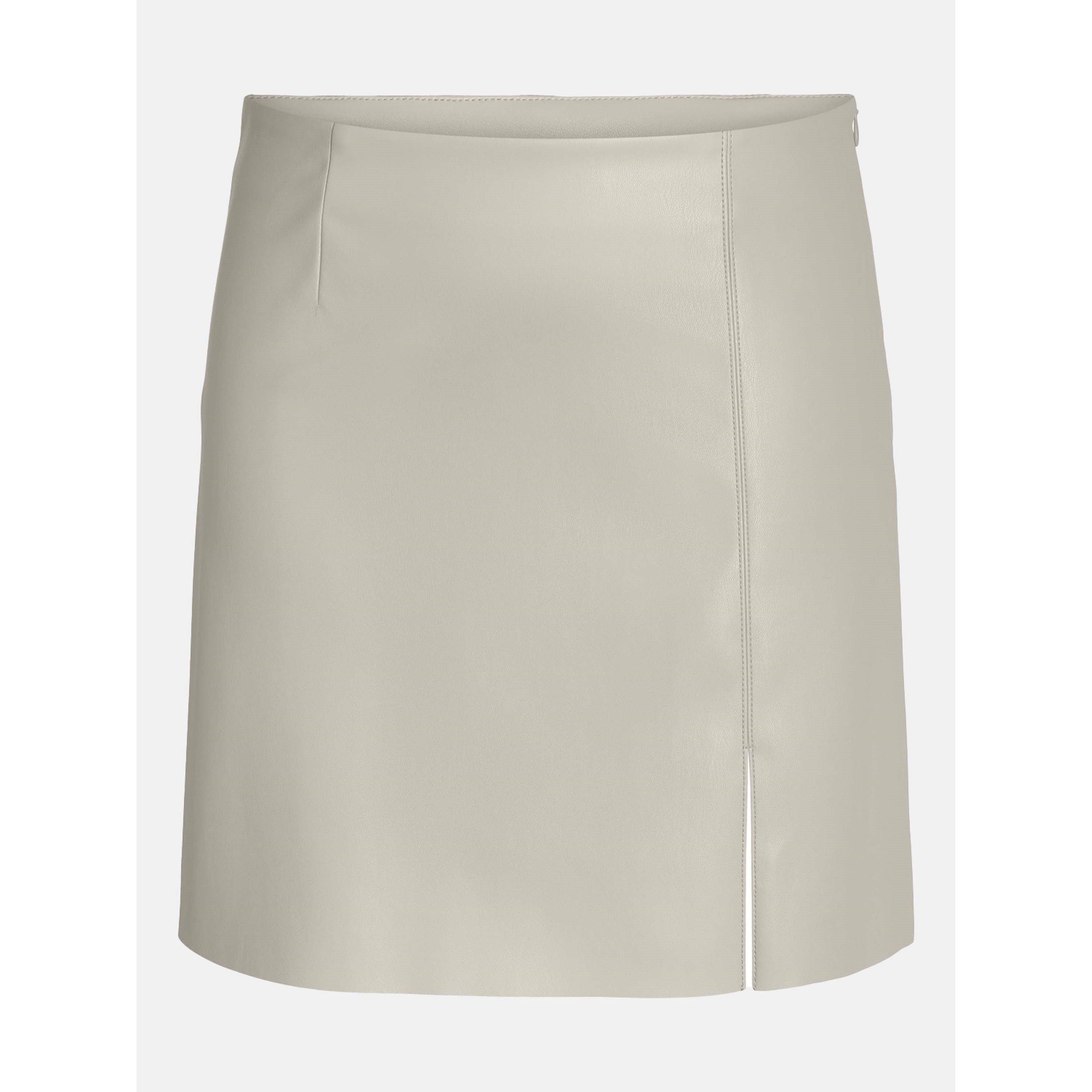Moonbeam - Noisy May - Women's Faux Leather Slit Mini Skirt - 1