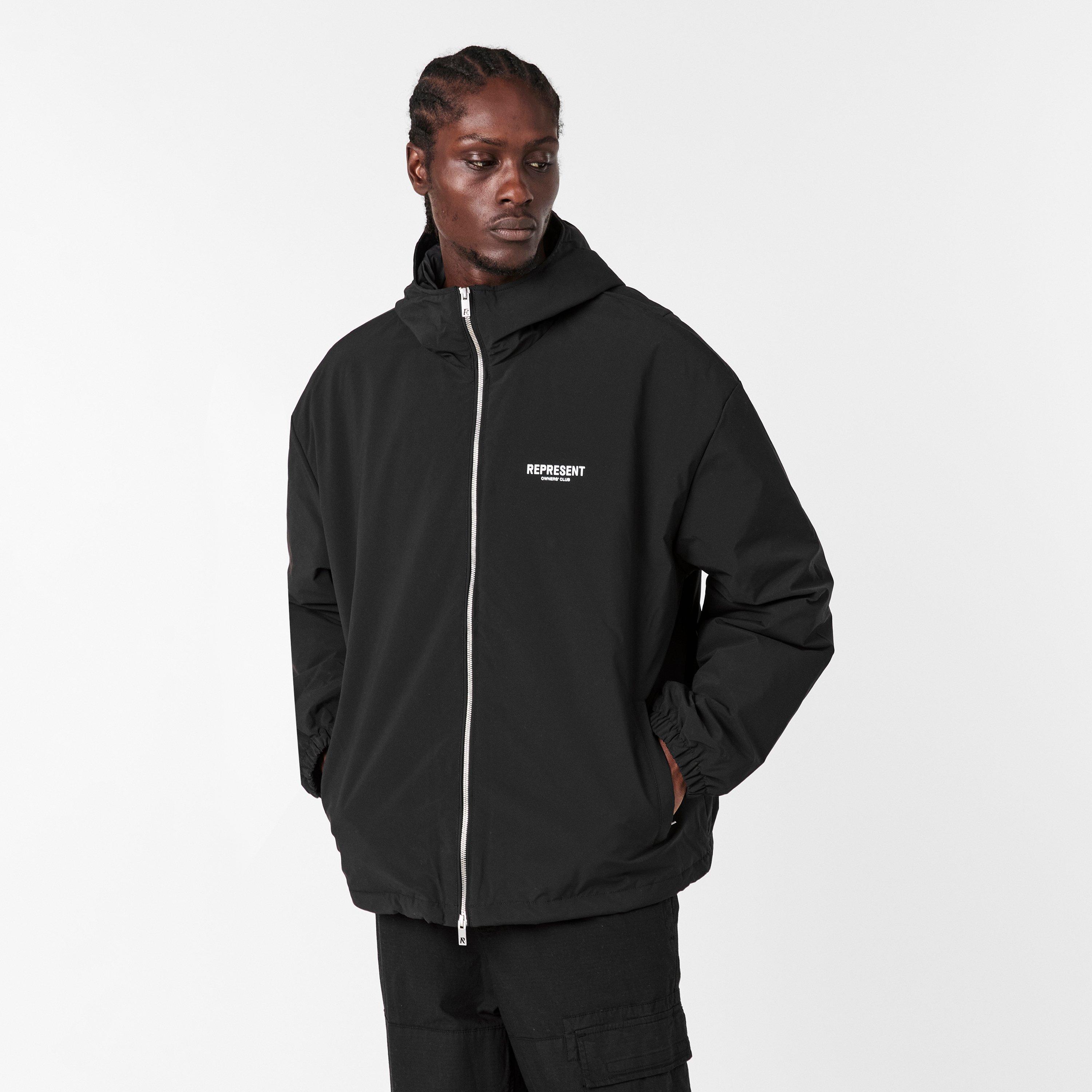 Black - Represent - Men's Weather-Resistant Technical Windbreaker - 3