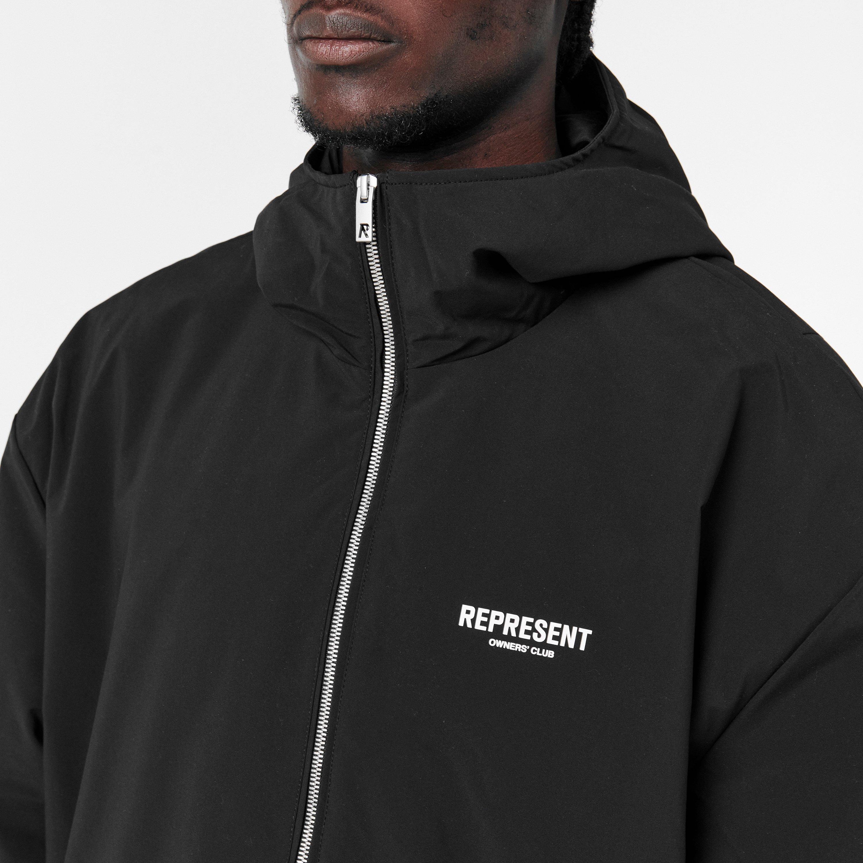 Black - Represent - Men's Weather-Resistant Technical Windbreaker - 5