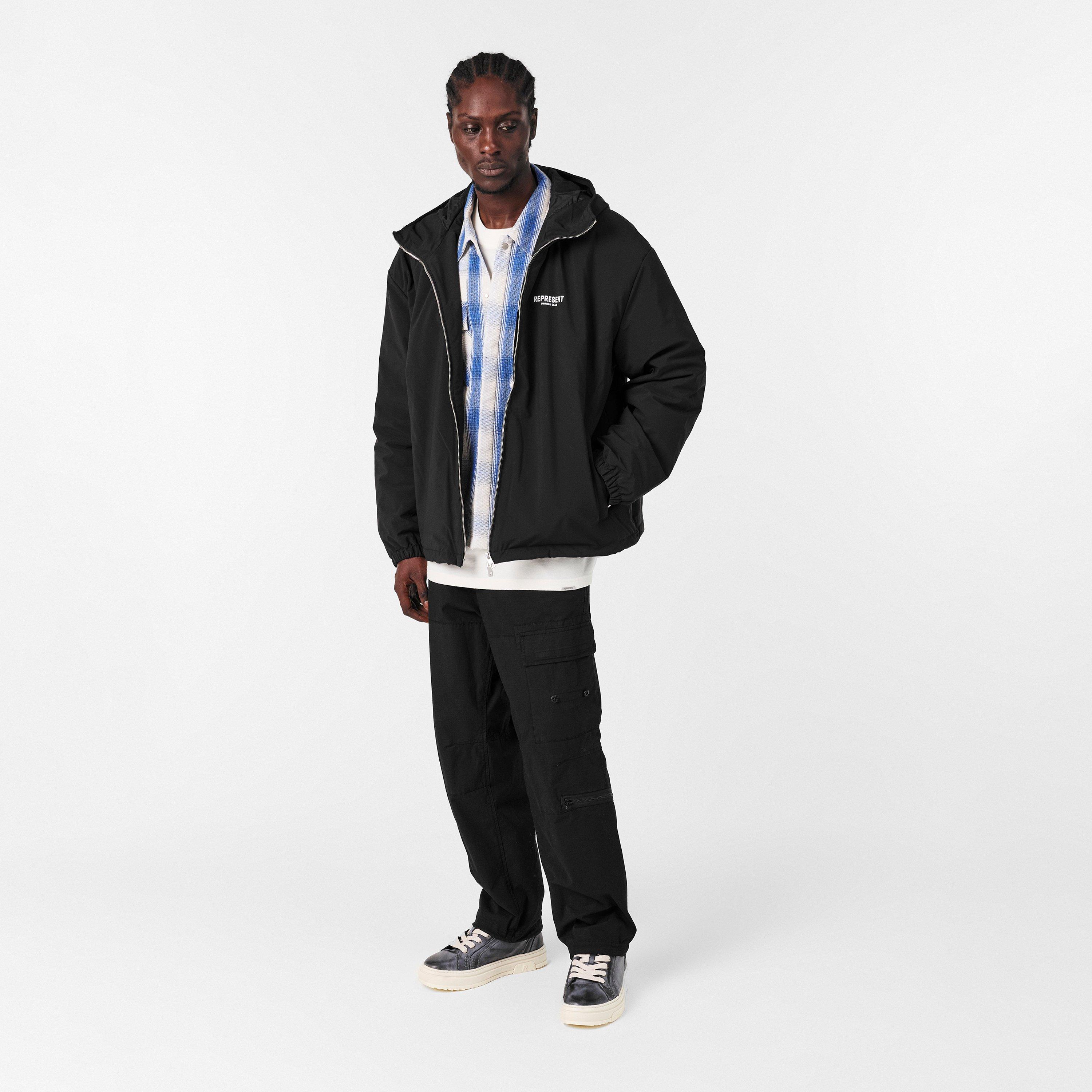 Black - Represent - Men's Weather-Resistant Technical Windbreaker - 6