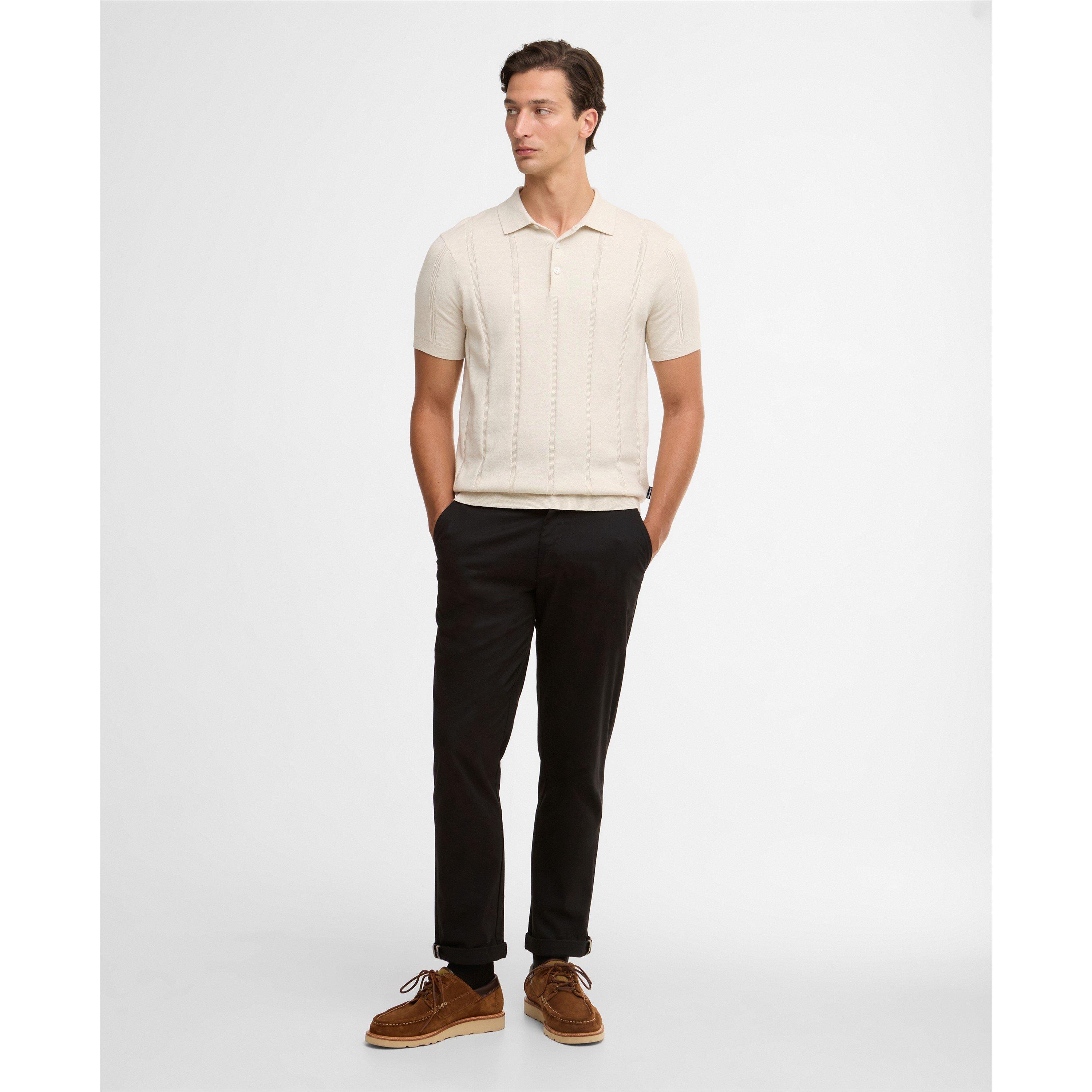 Oatmeal BE72 - Barbour - Mens Wellburn Polo - 6