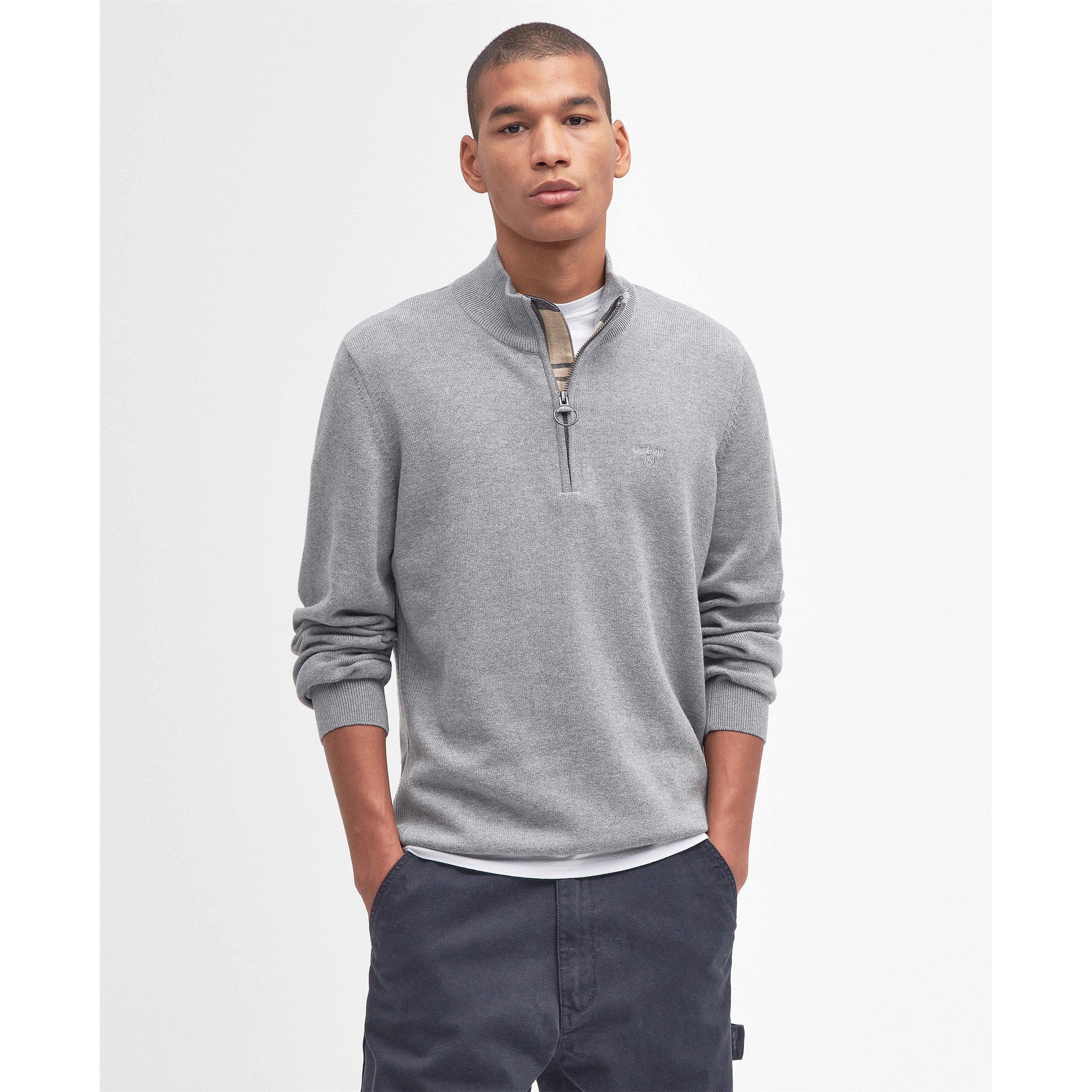Grey Marl GY52 - Barbour - Mens Half-Zip Jumper - 2