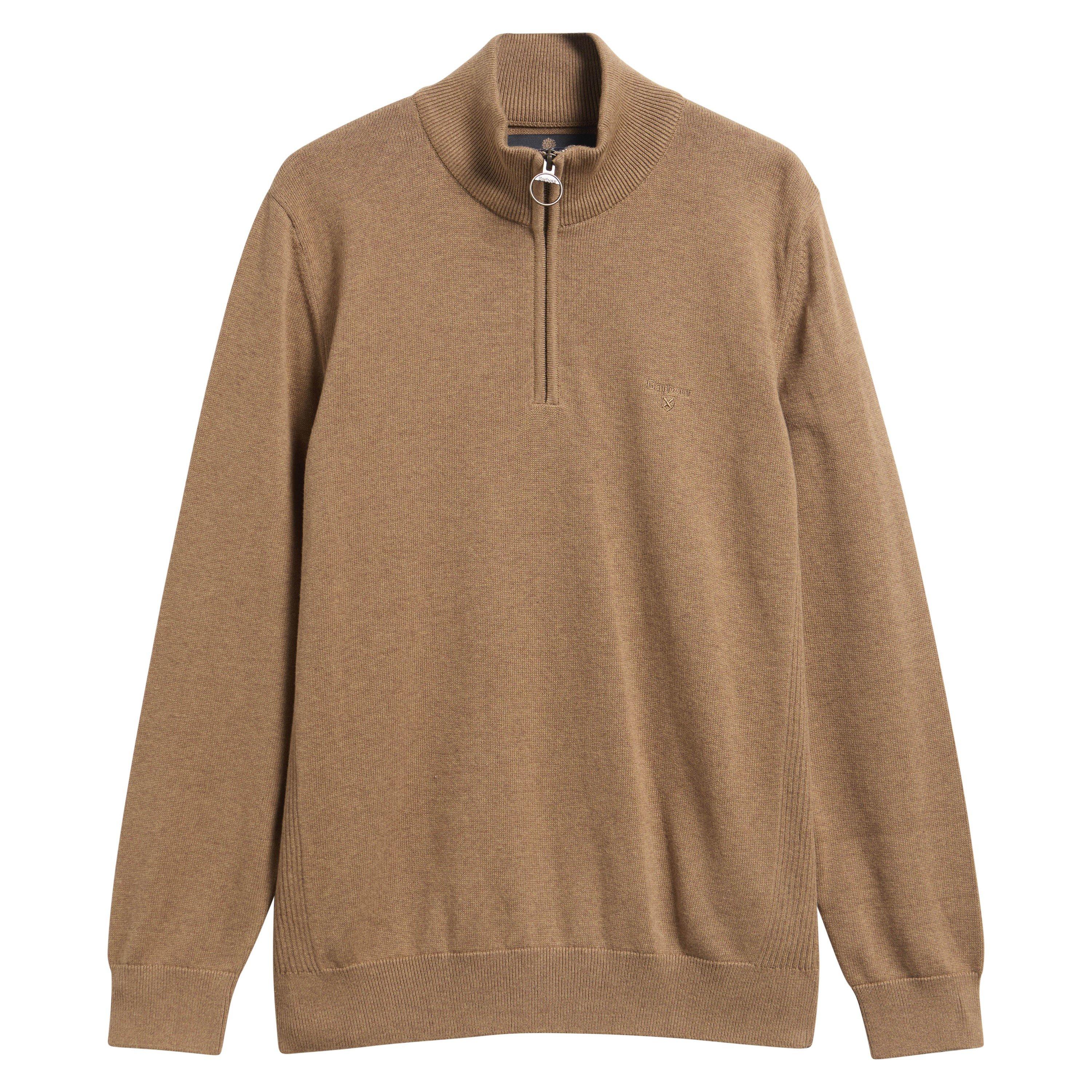 Barbour Men's Half-Zip Jumper - Sandstone Sn31 - L
