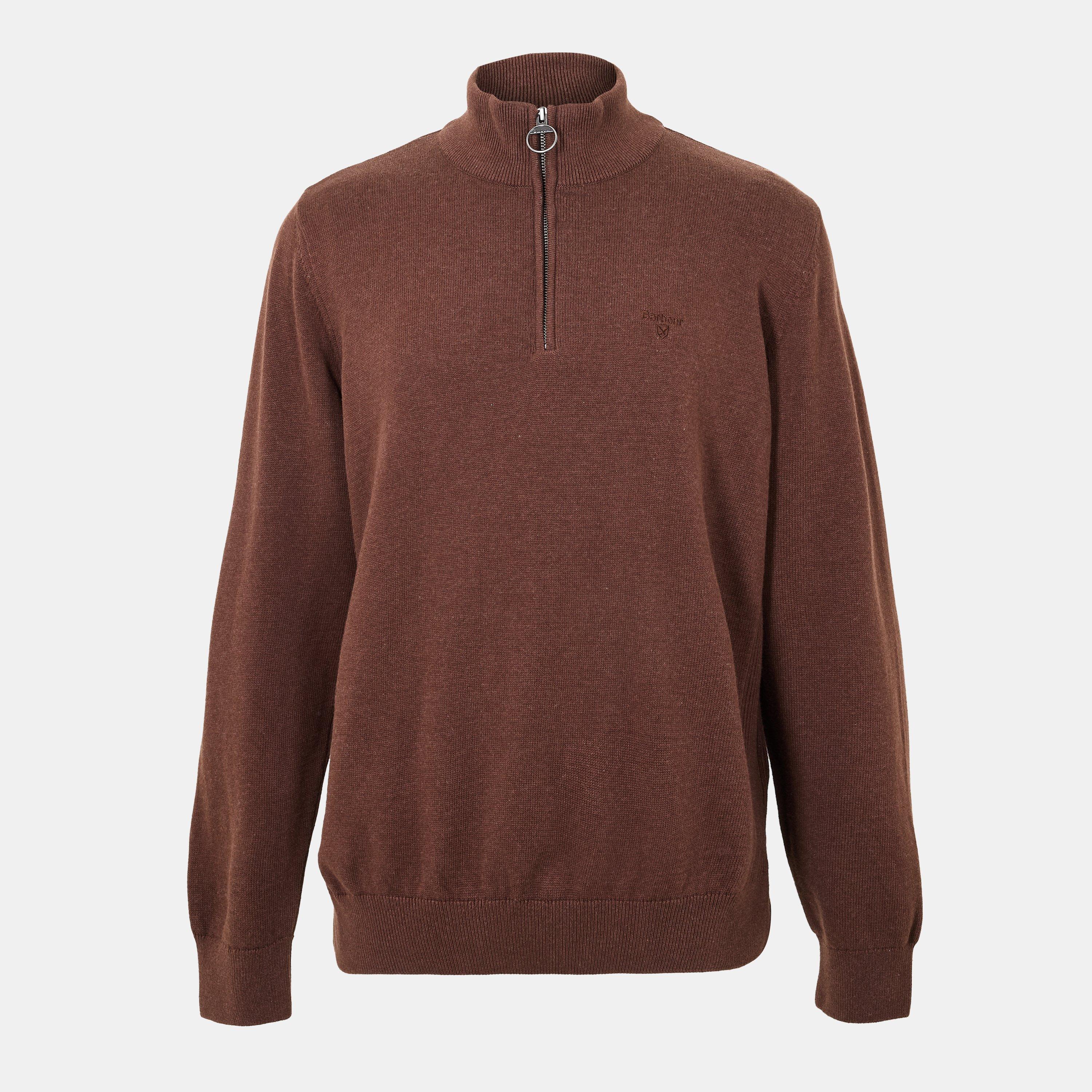 Barbour Men's Half-Zip Jumper - Umber Br38 - 2XL