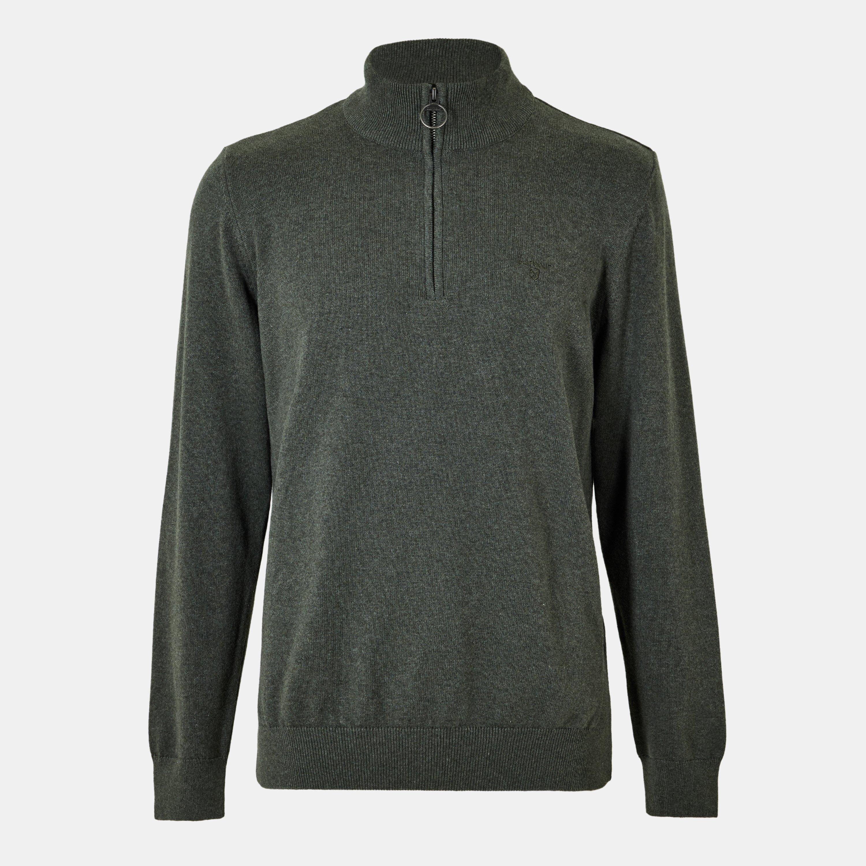Barbour Men's Half-Zip Jumper - Olive Marl Ol91 - S