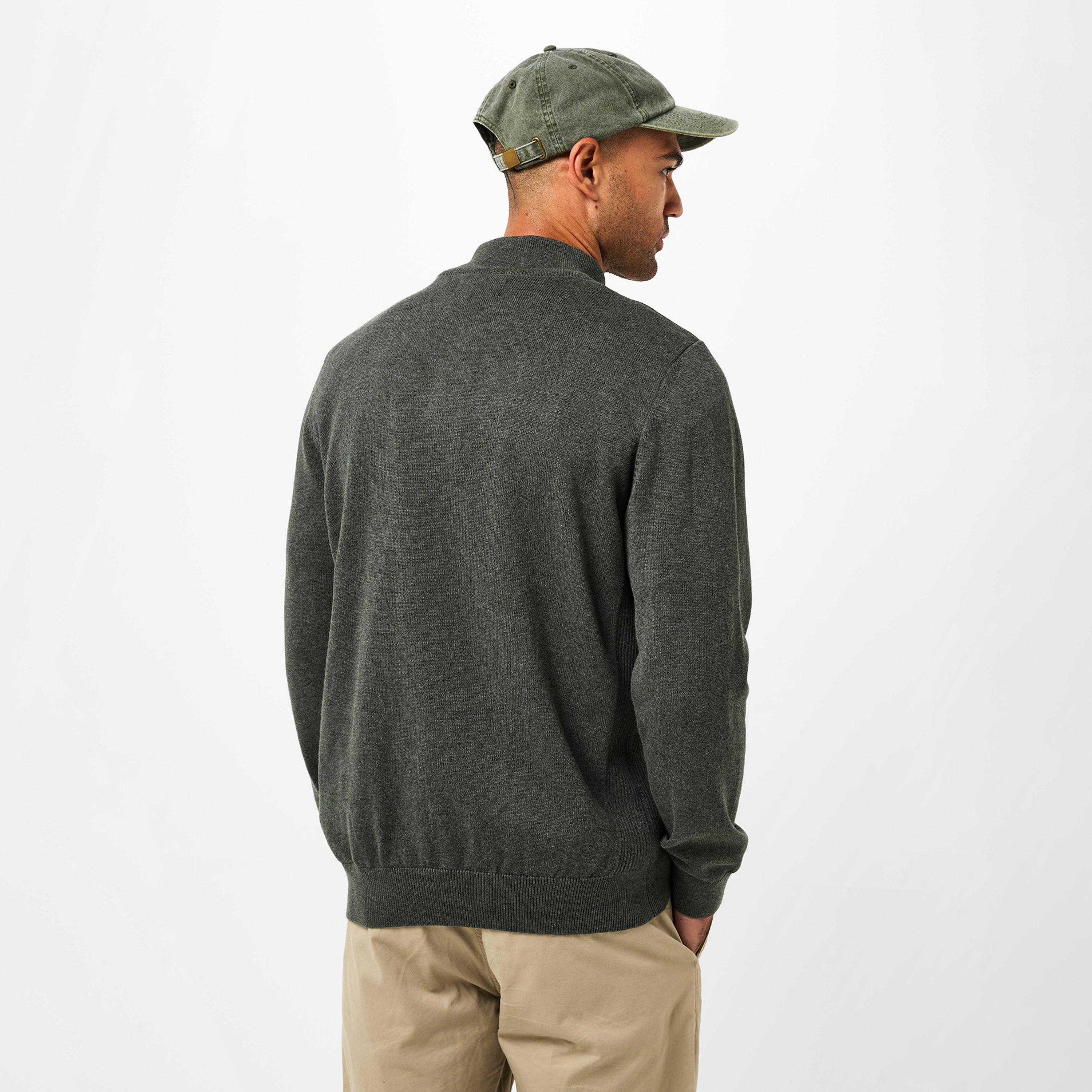 Olive Marl OL91 - Barbour - Mens Half-Zip Jumper - 4
