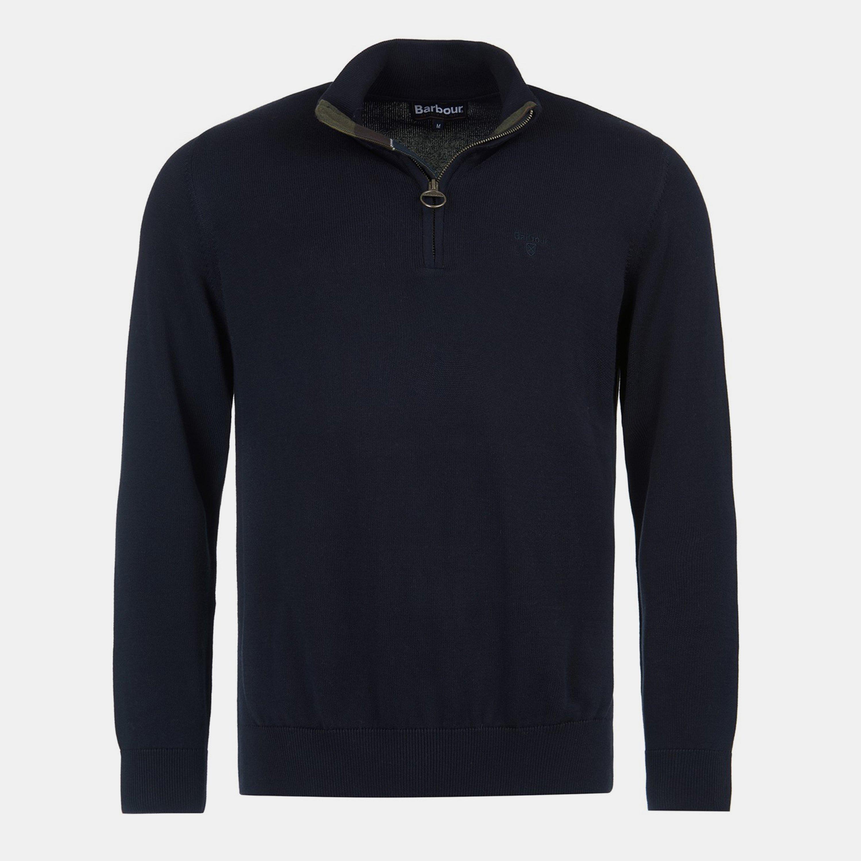 Barbour Men's Half-Zip Jumper - Navy Ny91 - 2XL