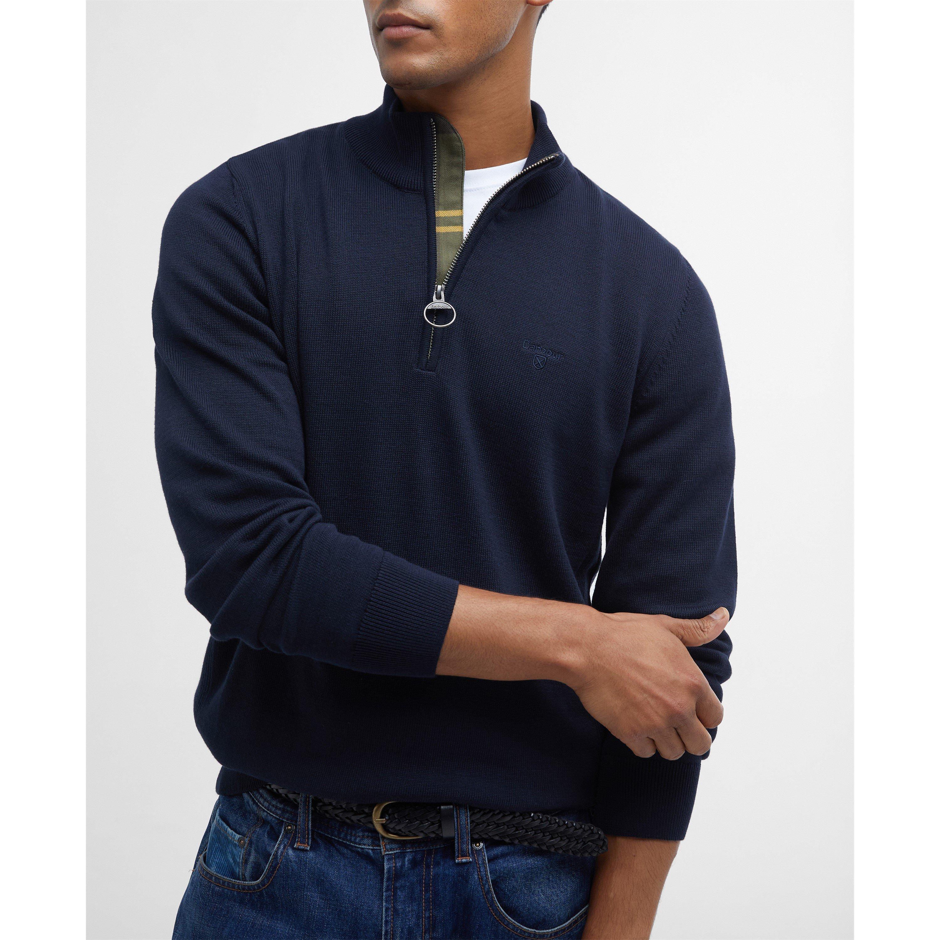 Navy NY91 - Barbour - Mens Half-Zip Jumper - 5