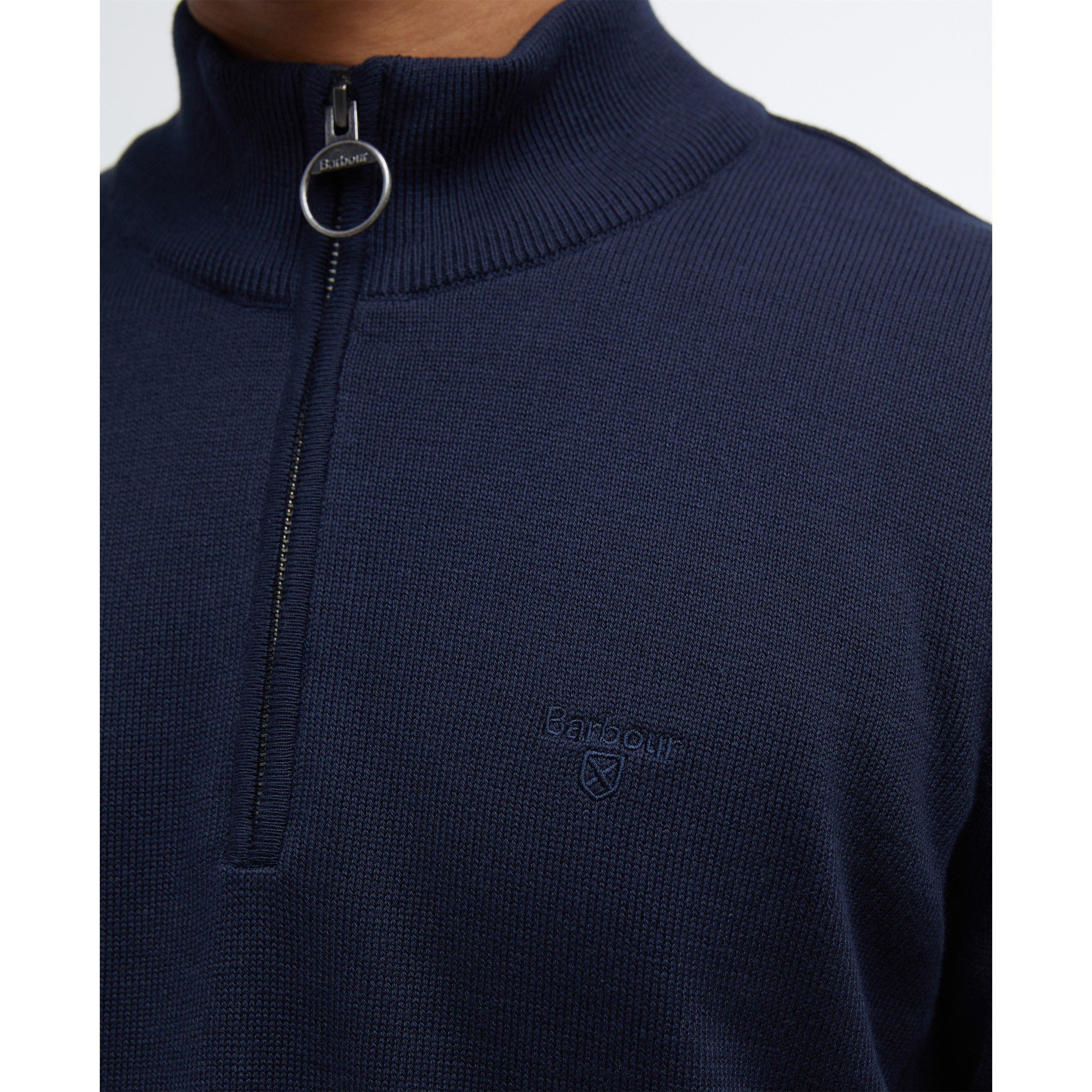 Navy NY91 - Barbour - Mens Half-Zip Jumper - 6
