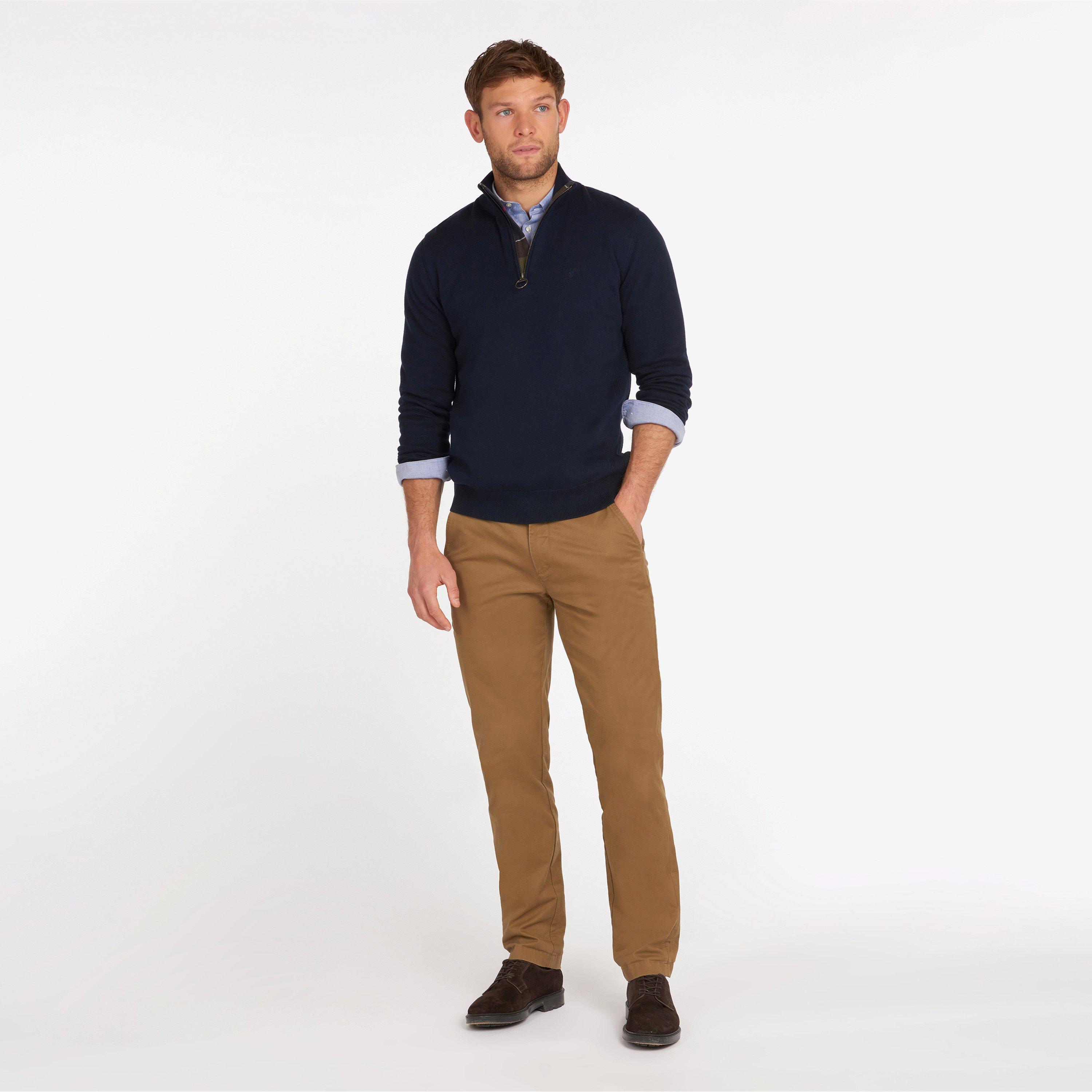 Navy NY91 - Barbour - Mens Half-Zip Jumper - 7