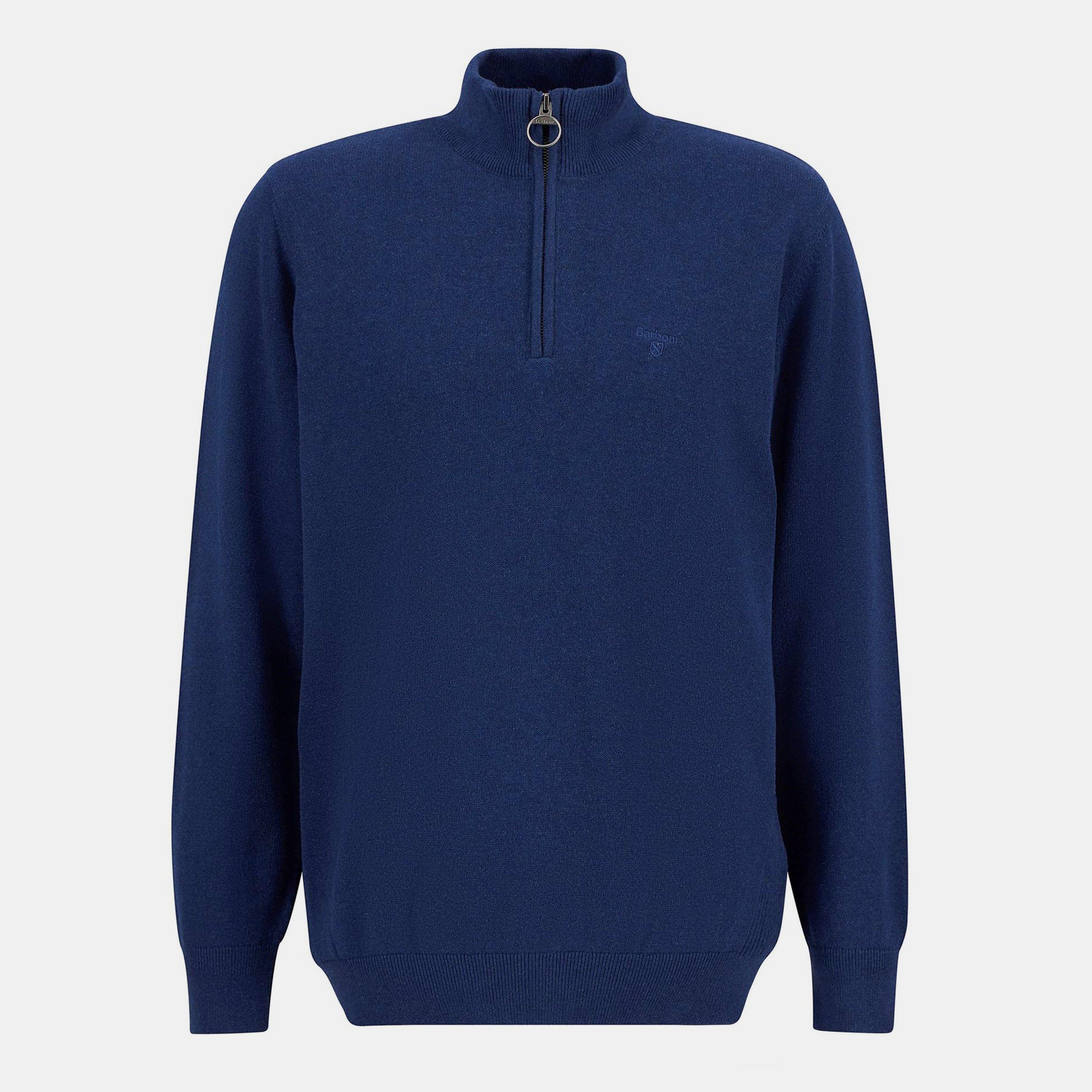 Barbour Mens Half-Zip Jumper - Inky Marl BU11 - S