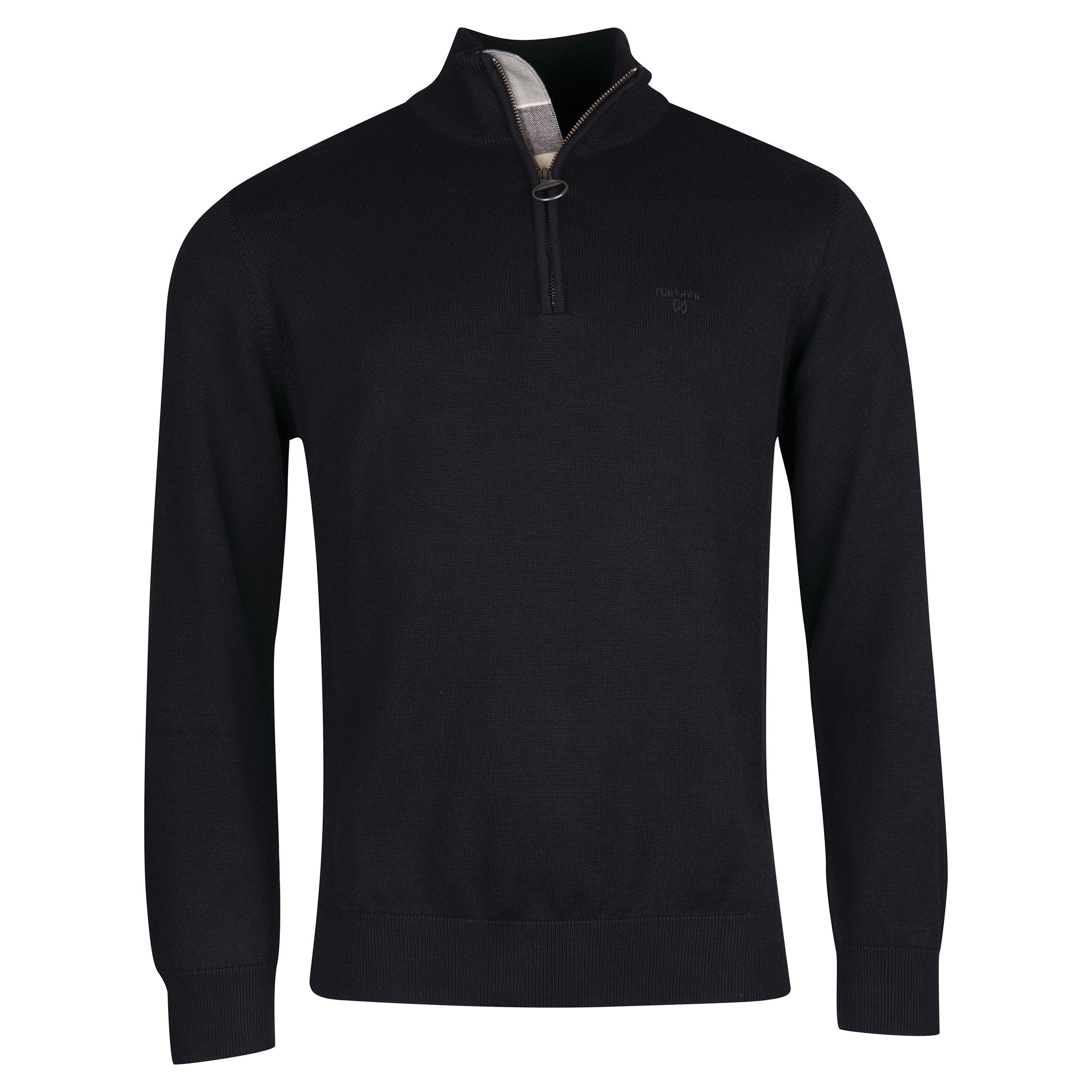 Barbour Men's Half-Zip Jumper - Black Bk31 - S