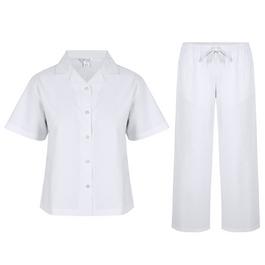 Miso Oxford Revere Collar Shirt and Shorts Set Womens