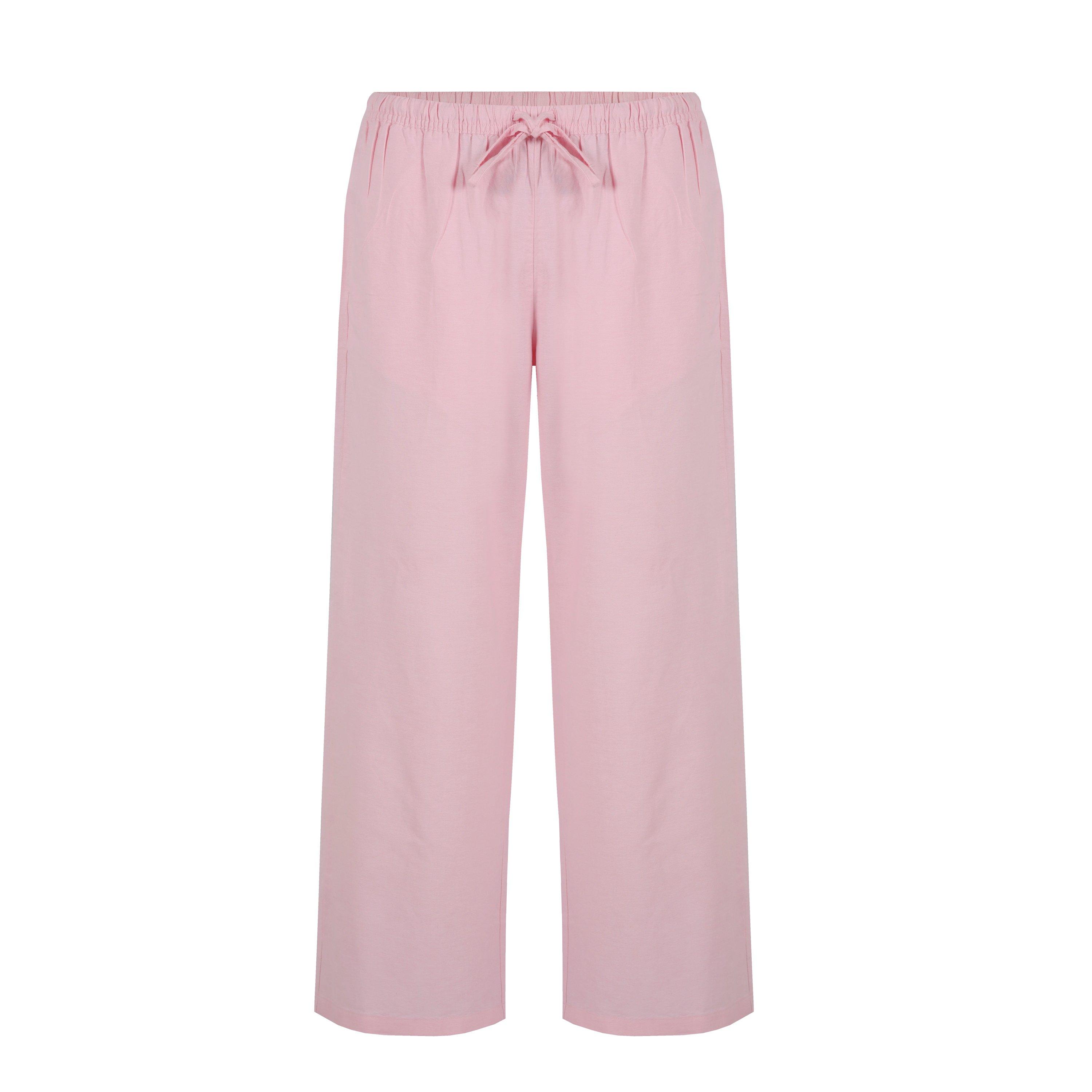 Pink - Miso - Women's Oxford Revere Collar Pyjama Set - 5