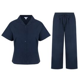 Miso Oxford Revere Collar Shirt and Shorts Set Womens