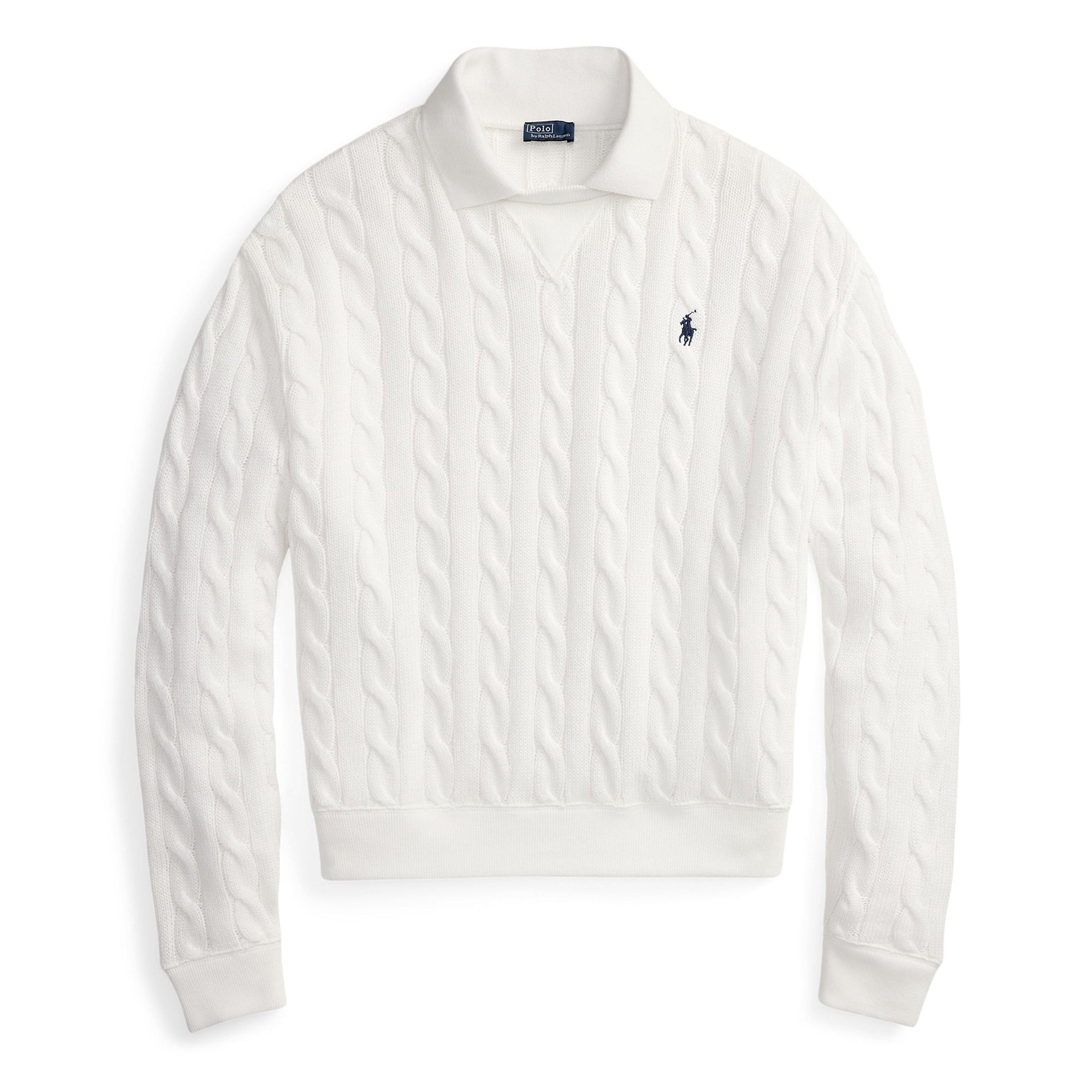 Polo Ralph Lauren Women's Knitted Long Sleeve Shirt - White - 12 (M)