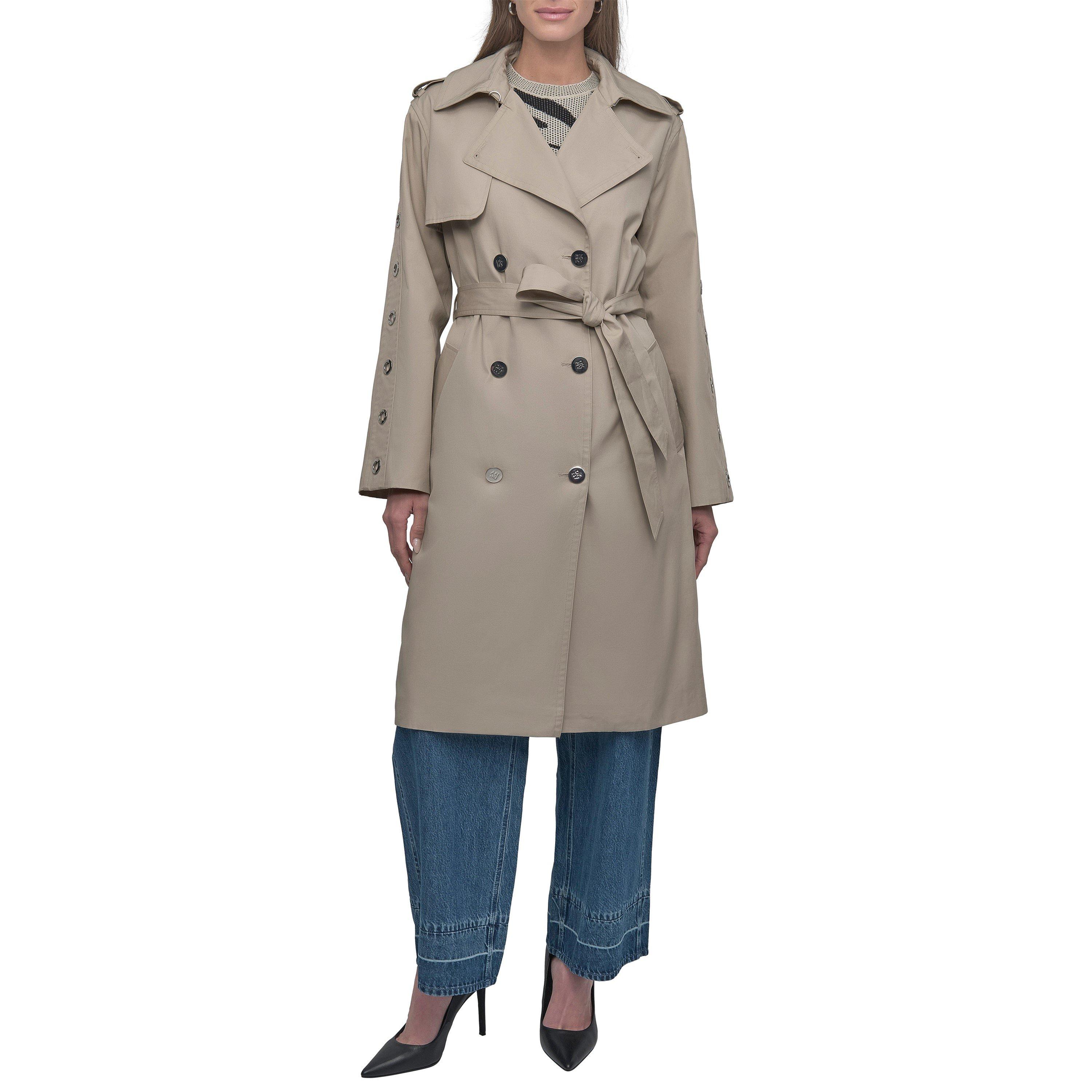 Dkny Women's Weather-Resistant Trench Coat - Biege - XS/S