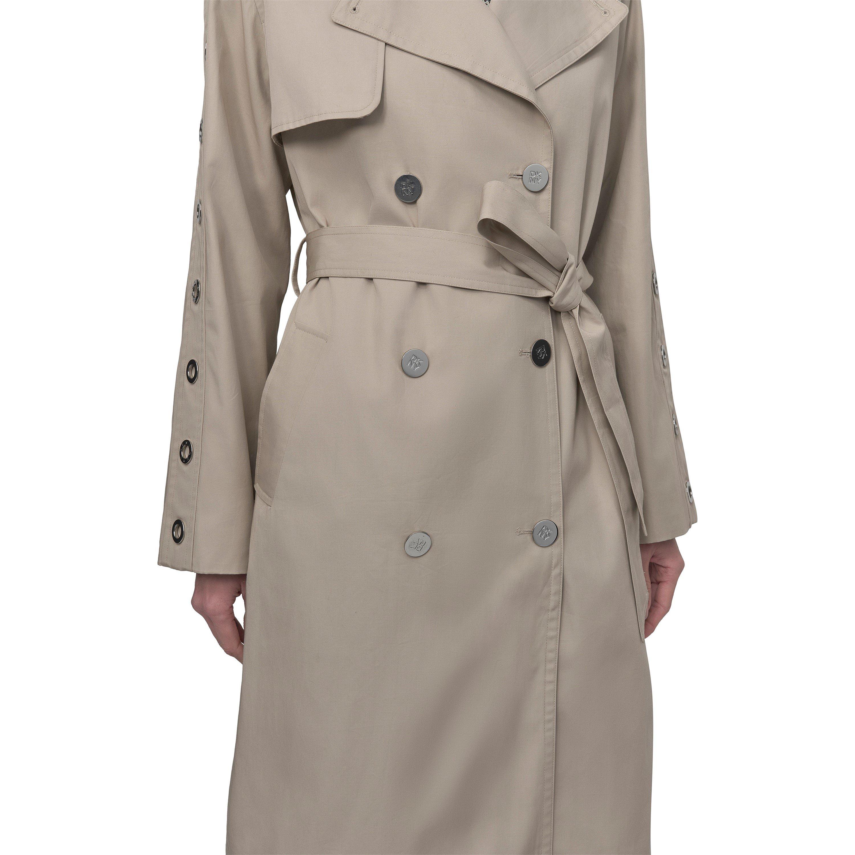 Biege - DKNY - Women's  Weather-Resistant Trench Coat - 7