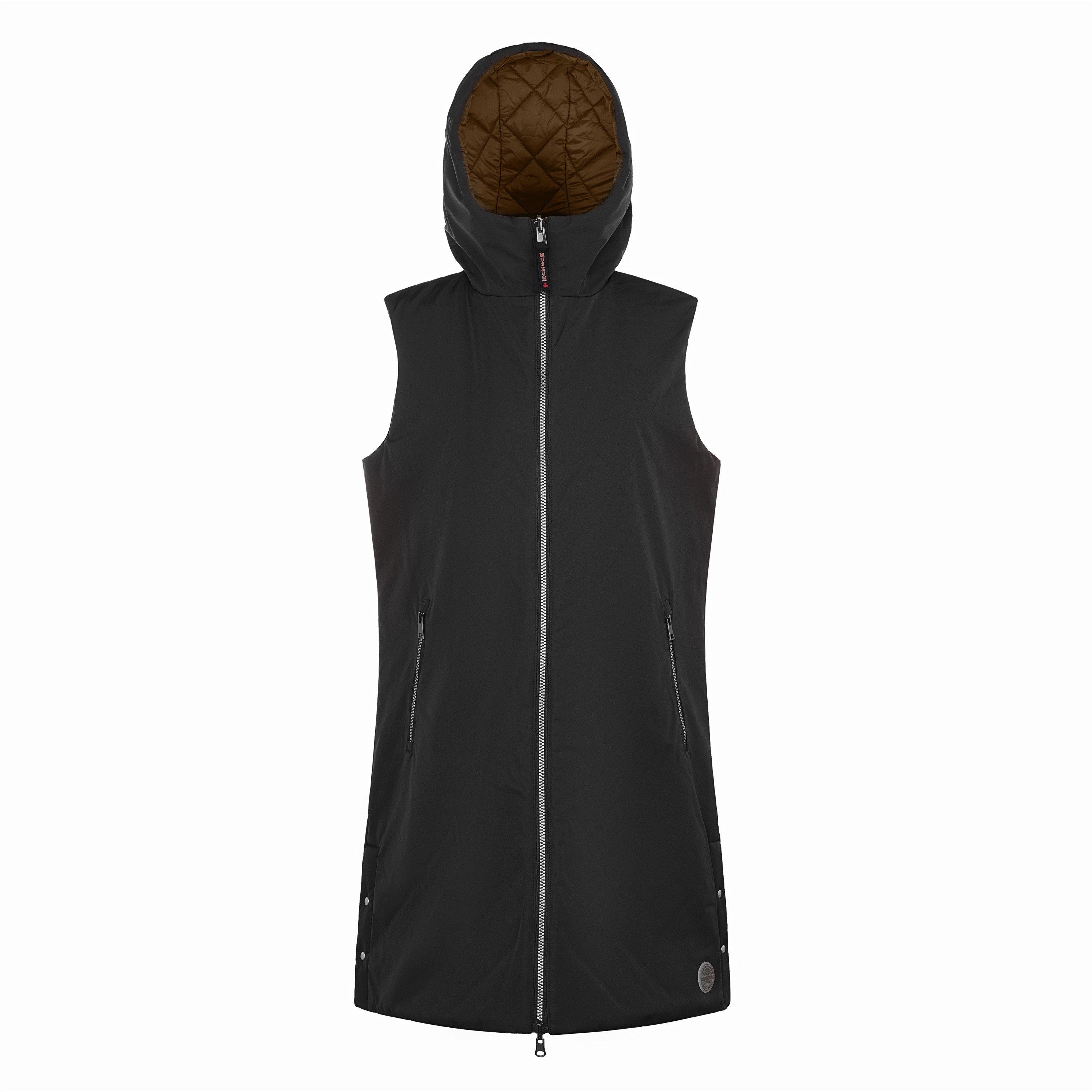 Black - Museum - Women's Reversible Sleeveless Gilet - 1