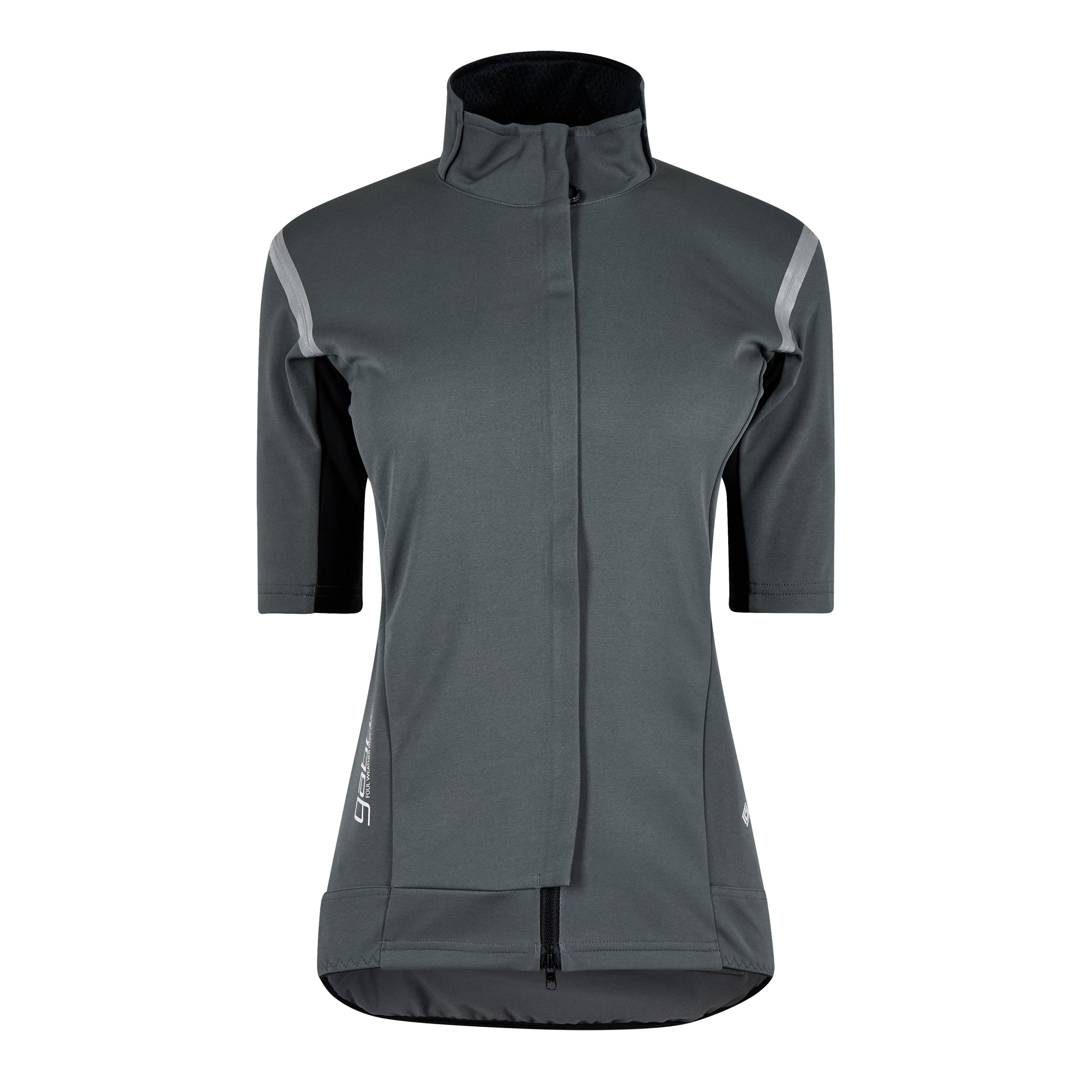 Castelli Women's Gabba Zipped Short-Sleeve Cycling Jersey - Urban Grey - 14 (L)