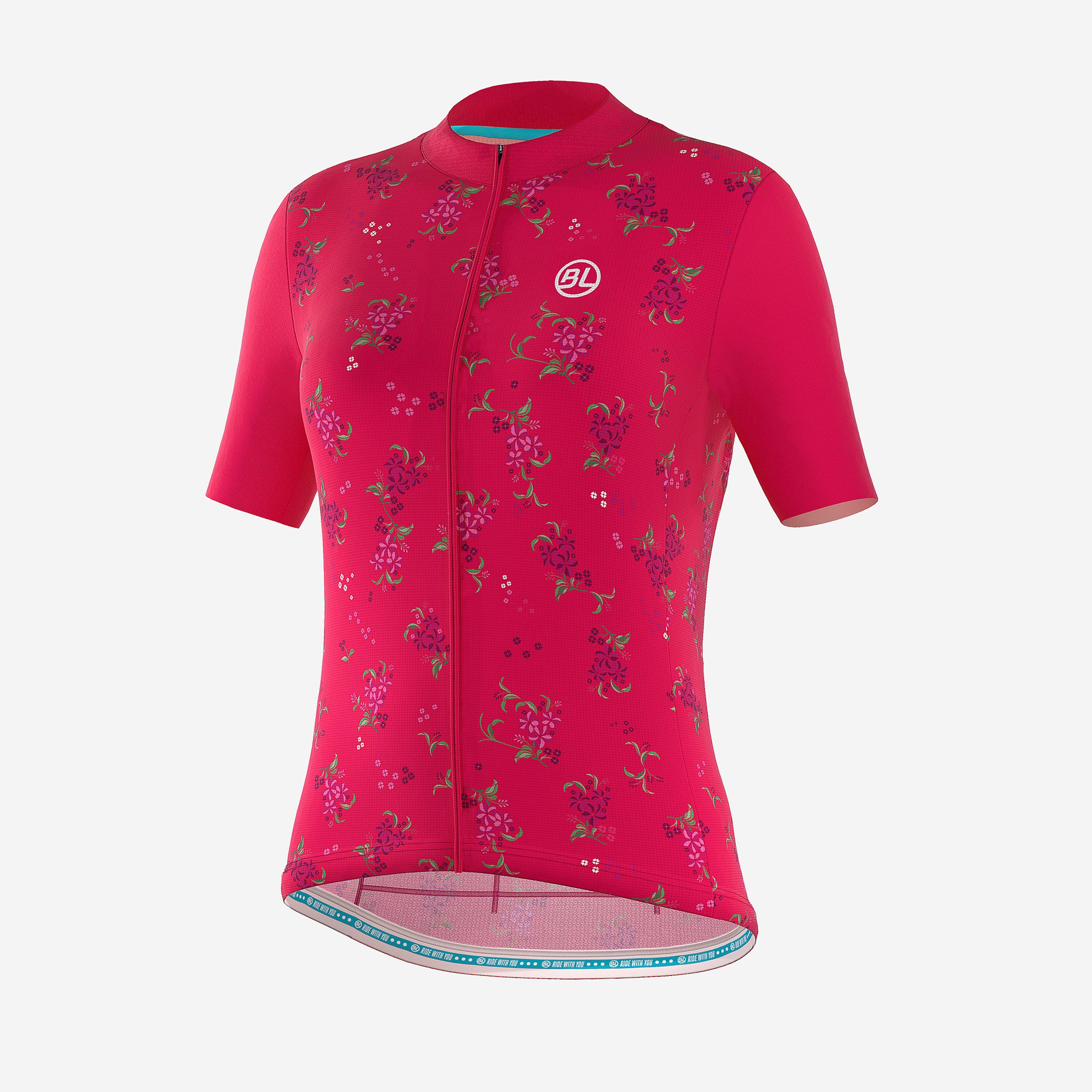 Bicycle Line Women's Garda Short Sleeve Upf 30+ Short Sleeve Cycling Jersey - Fuchsia - 8 (XS)