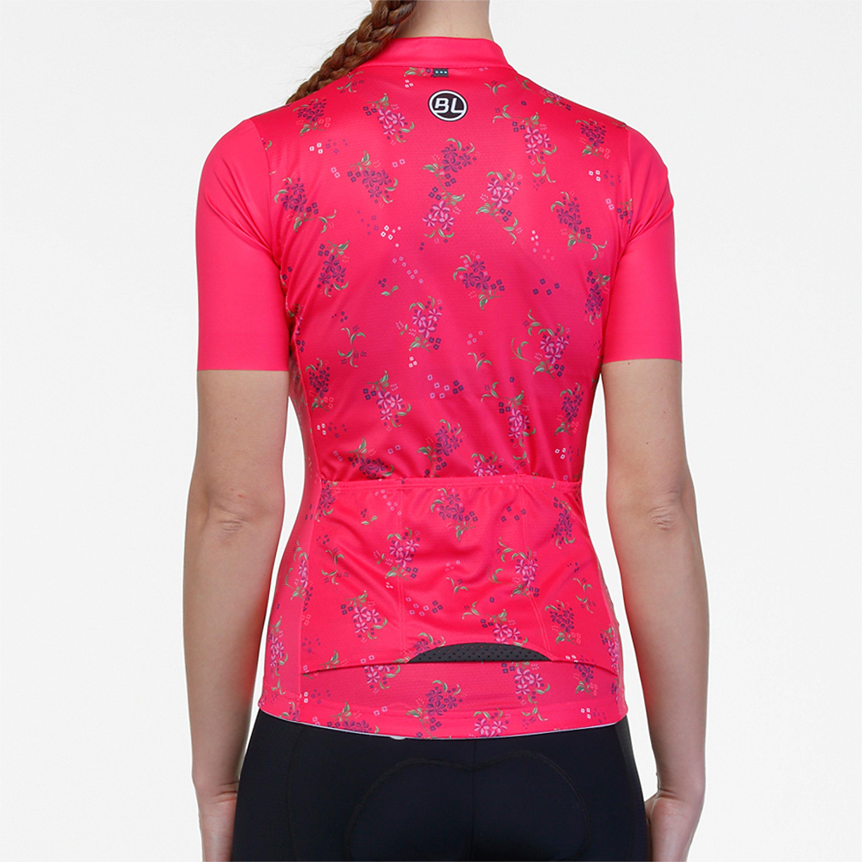 Fuchsia - Bicycle Line - Women's Garda Short Sleeve UPF 30+ Short Sleeve Cycling Jersey - 4