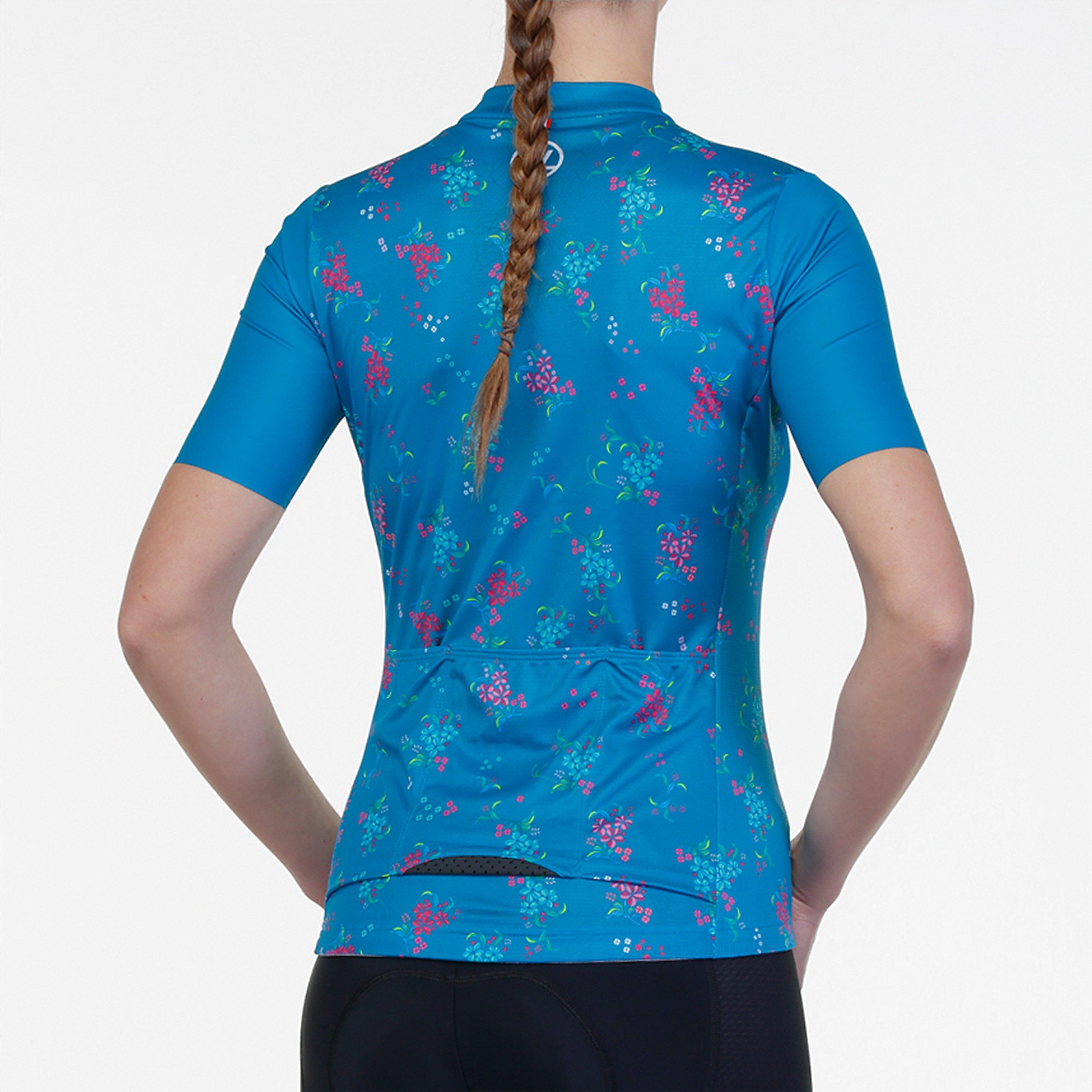 Teal Green - Bicycle Line - Women's Garda Short Sleeve UPF 30+ Short Sleeve Cycling Jersey - 4