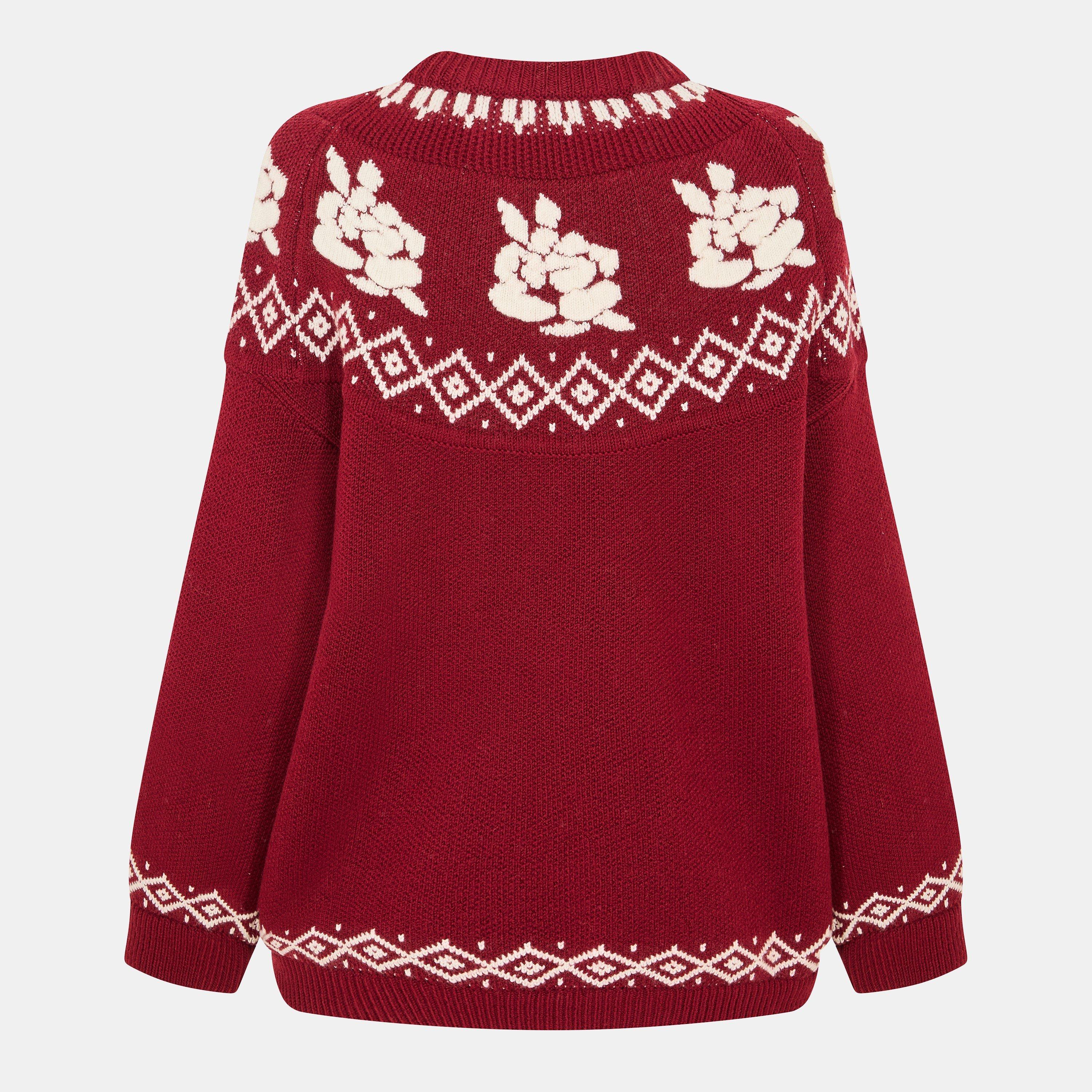 Bordeaux - Magda Butrym - Women's Crew Neck Jumper - 2