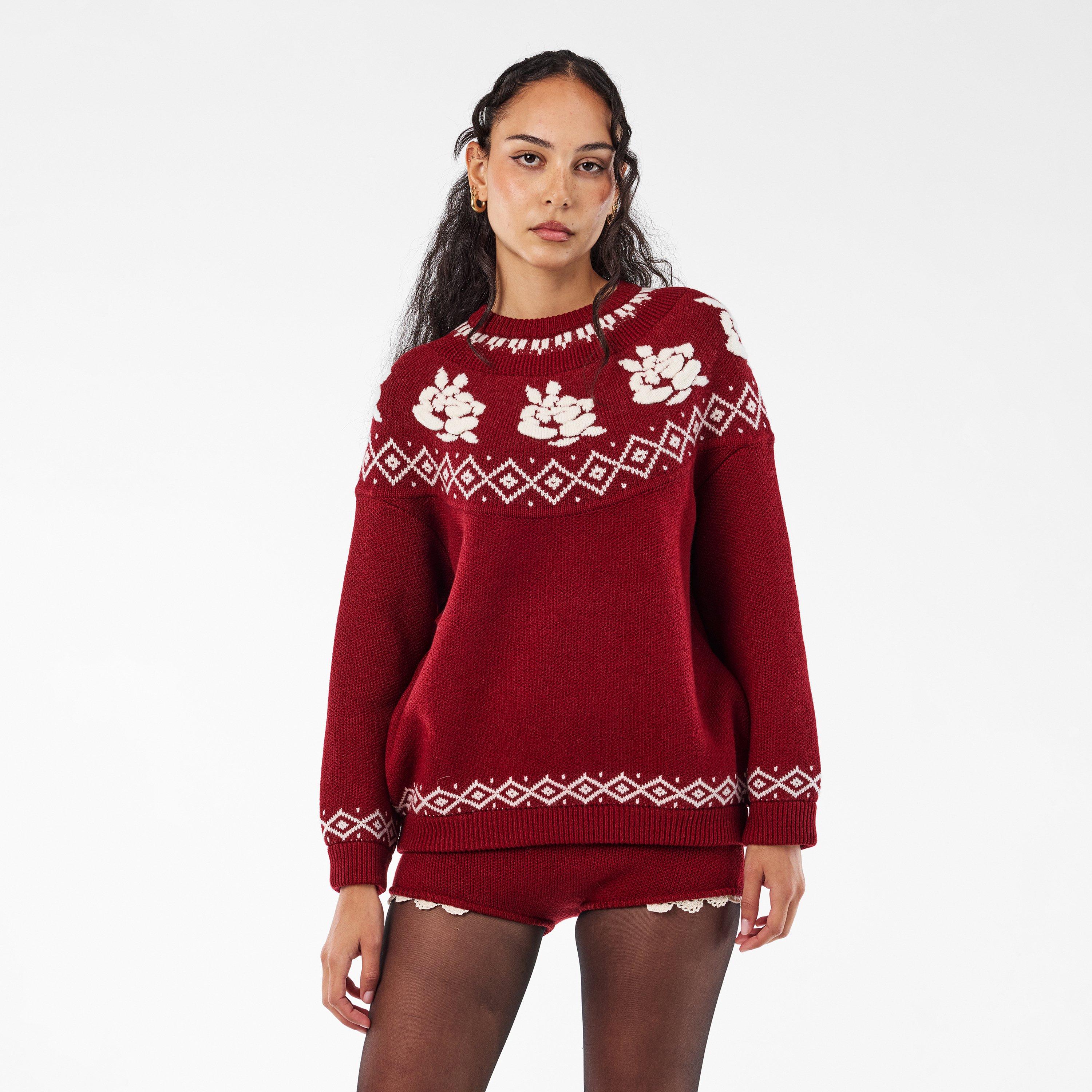 Bordeaux - Magda Butrym - Women's Crew Neck Jumper - 3