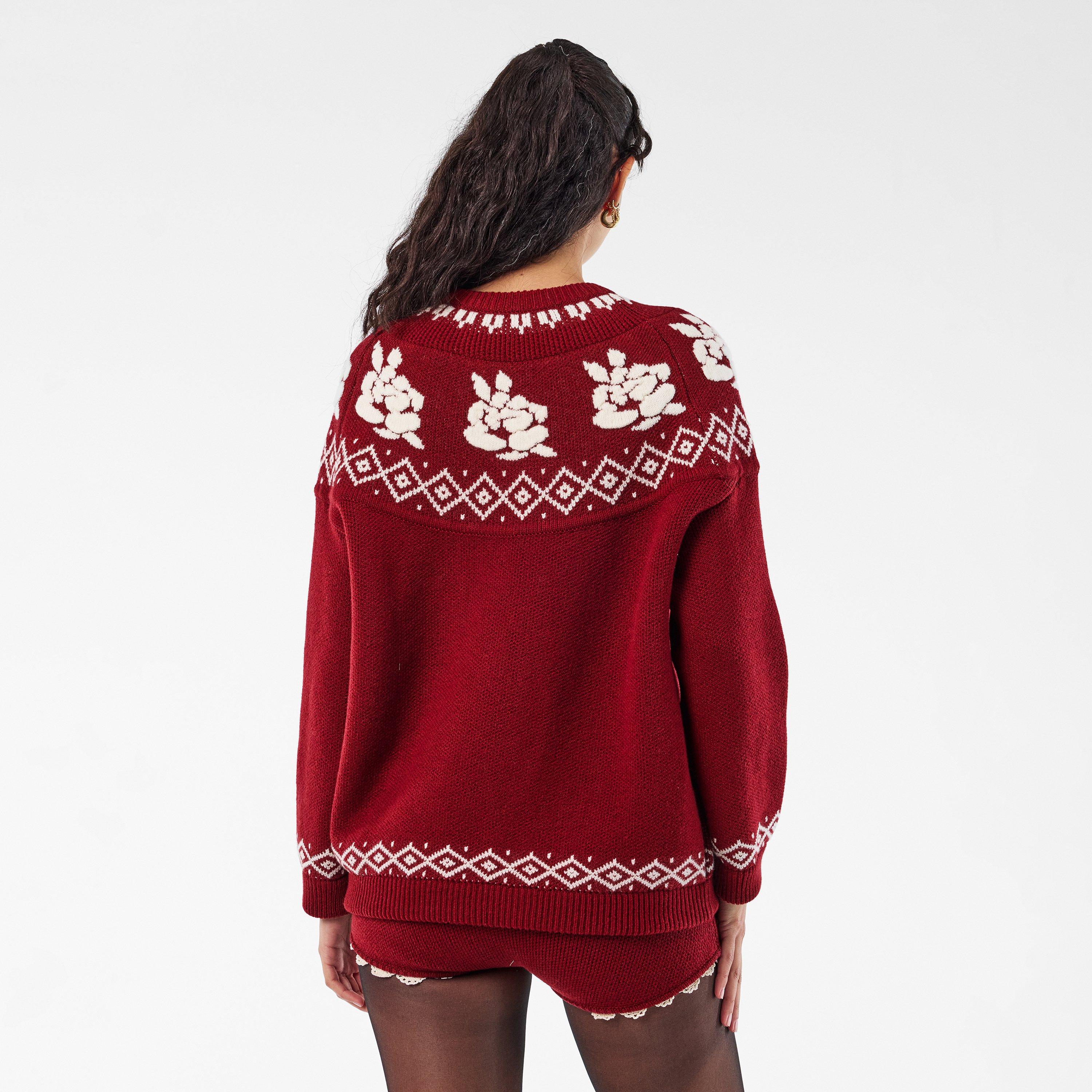 Bordeaux - Magda Butrym - Women's Crew Neck Jumper - 4