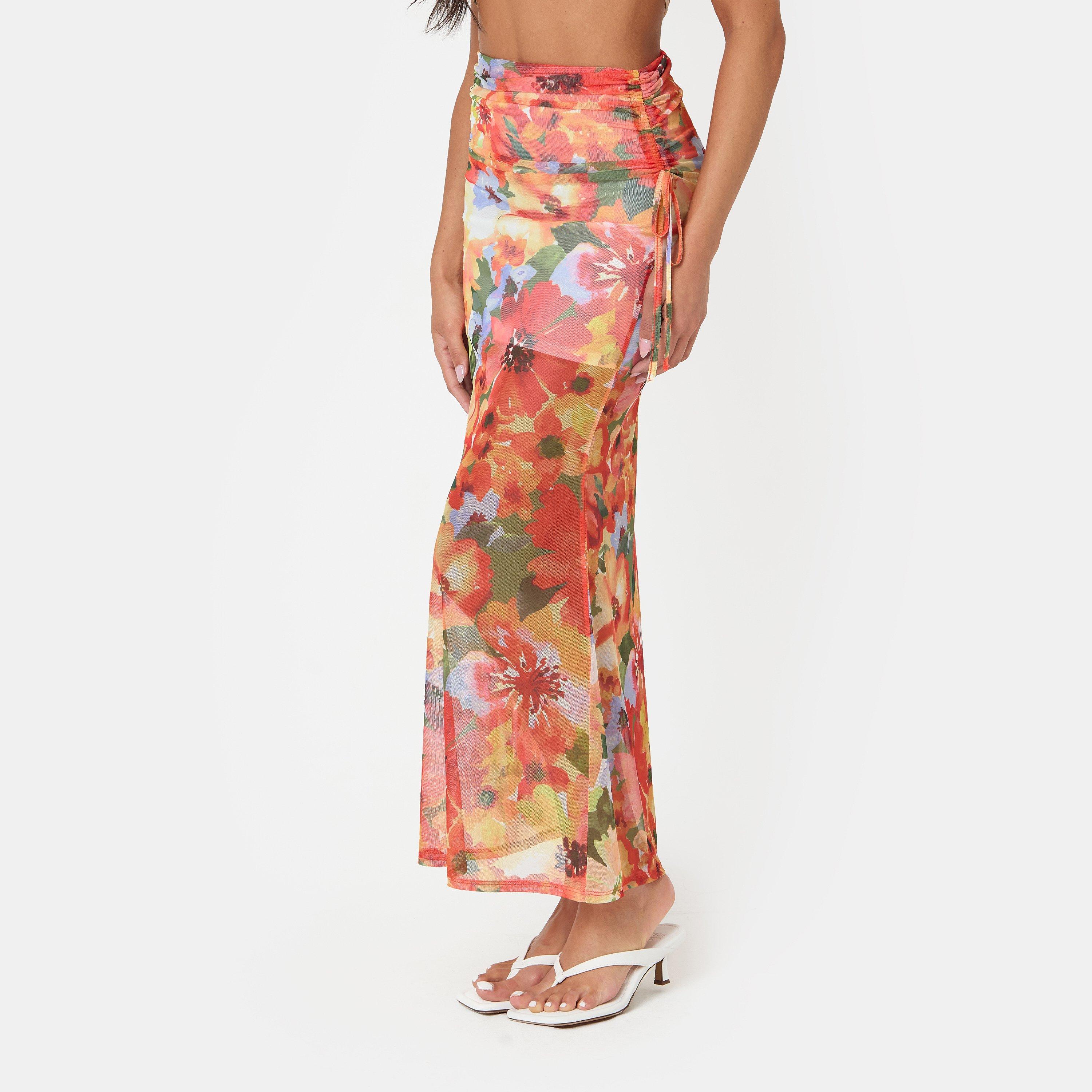 ple - I Saw It First - Floral Mesh Skirt - 3
