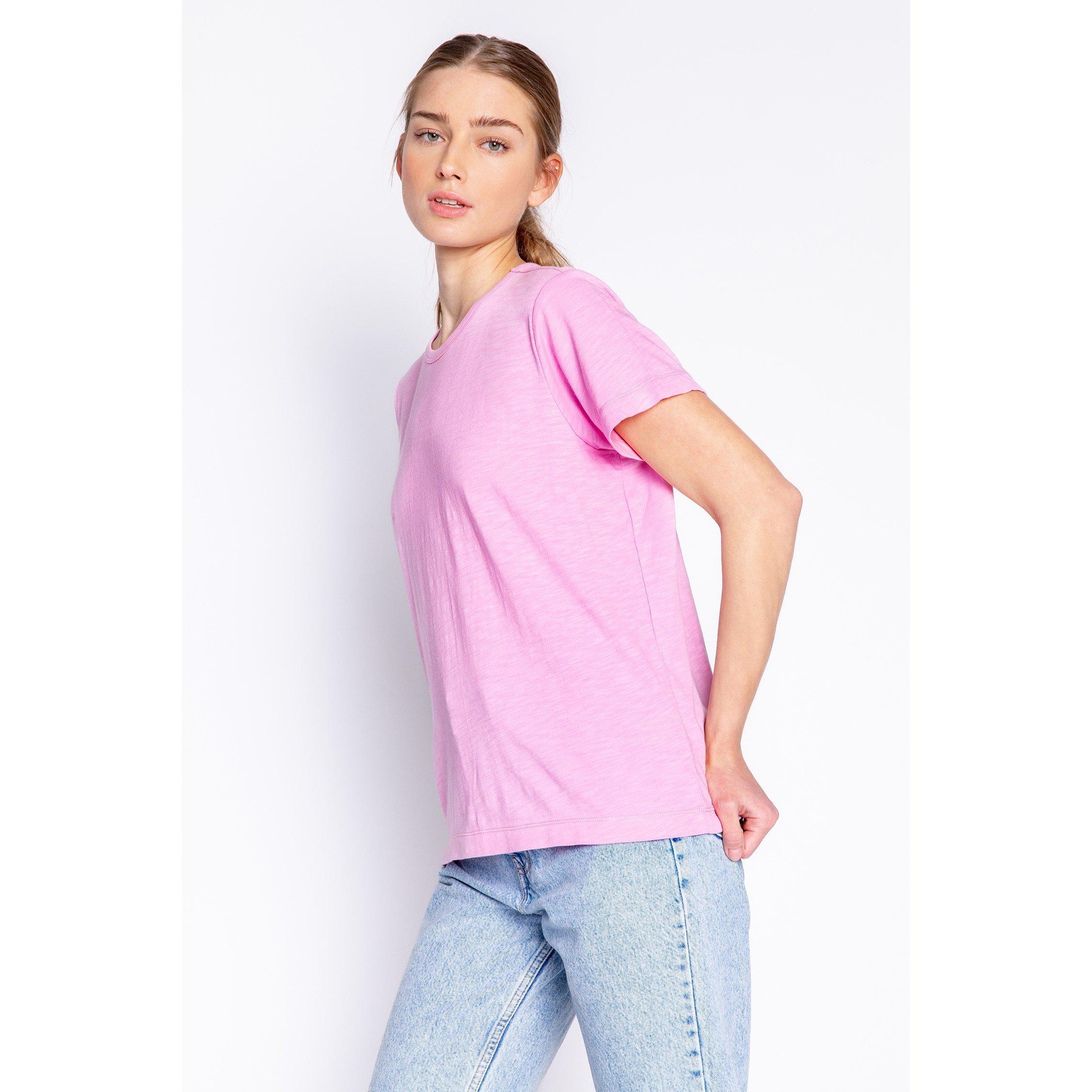 Puderpink - PJ Salvage - Salvage Back To Basics Short Sleeve Crew Neck Tee - 2
