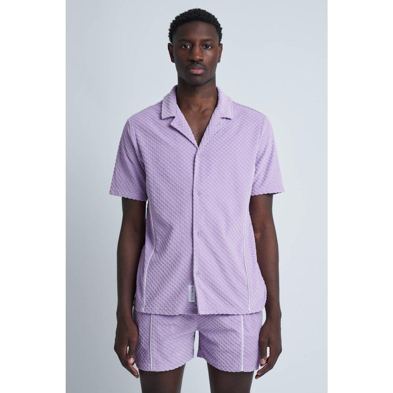 Native Youth Men's Shorts Set T-Shirt - Purple - Medium