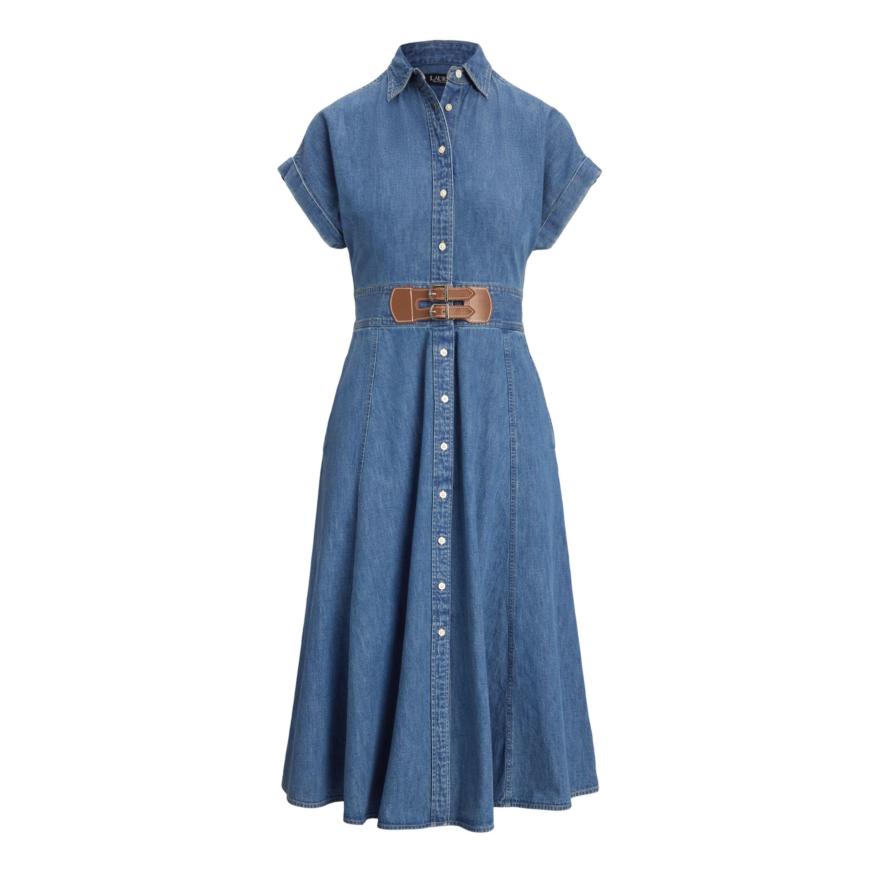 Lauren by Ralph Lauren Buckle-Trim Denim Shirt Dress | Flannels