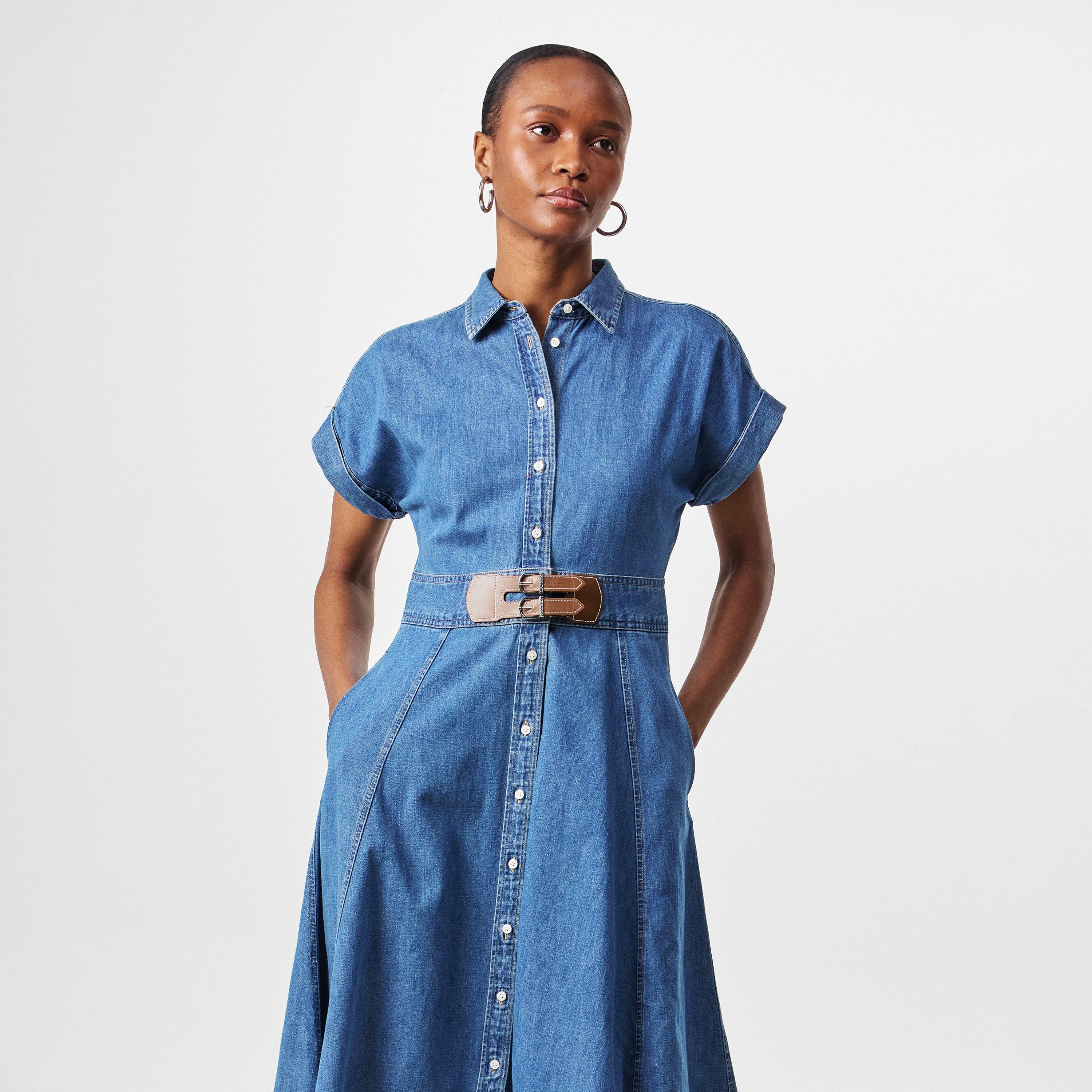 Opal Wash - Lauren by Ralph Lauren - Buckle-Trim Denim Shirt Dress - 3