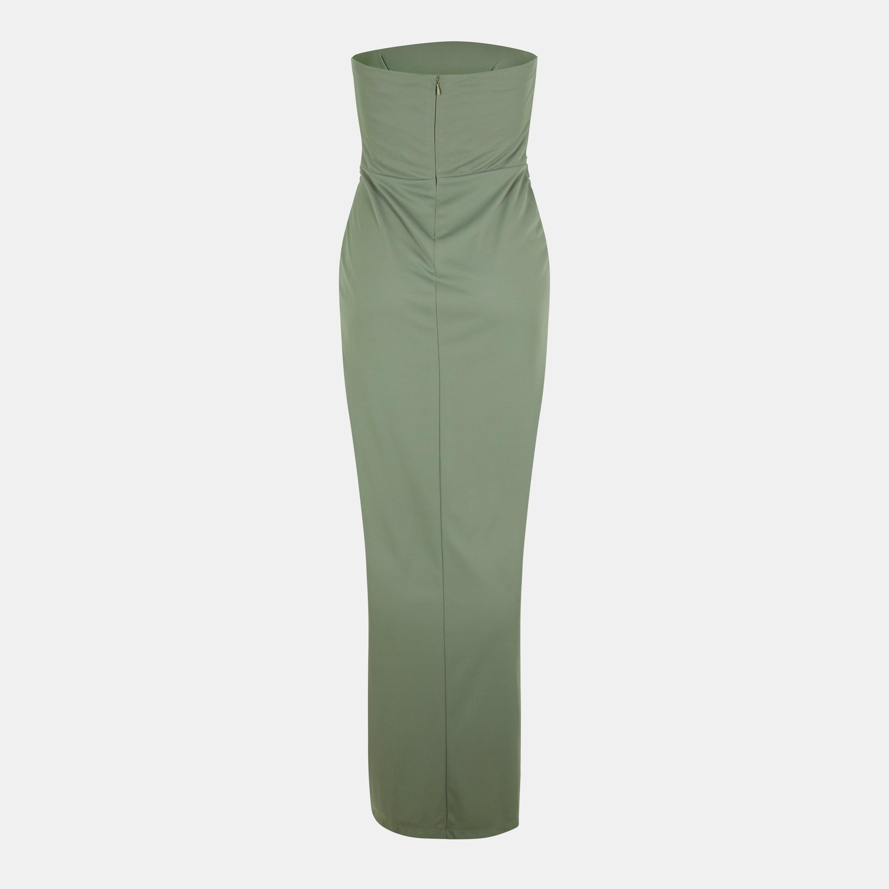 Sage Green - Lauren by Ralph Lauren - Women's Real Leather Estila Ball Gown - 2