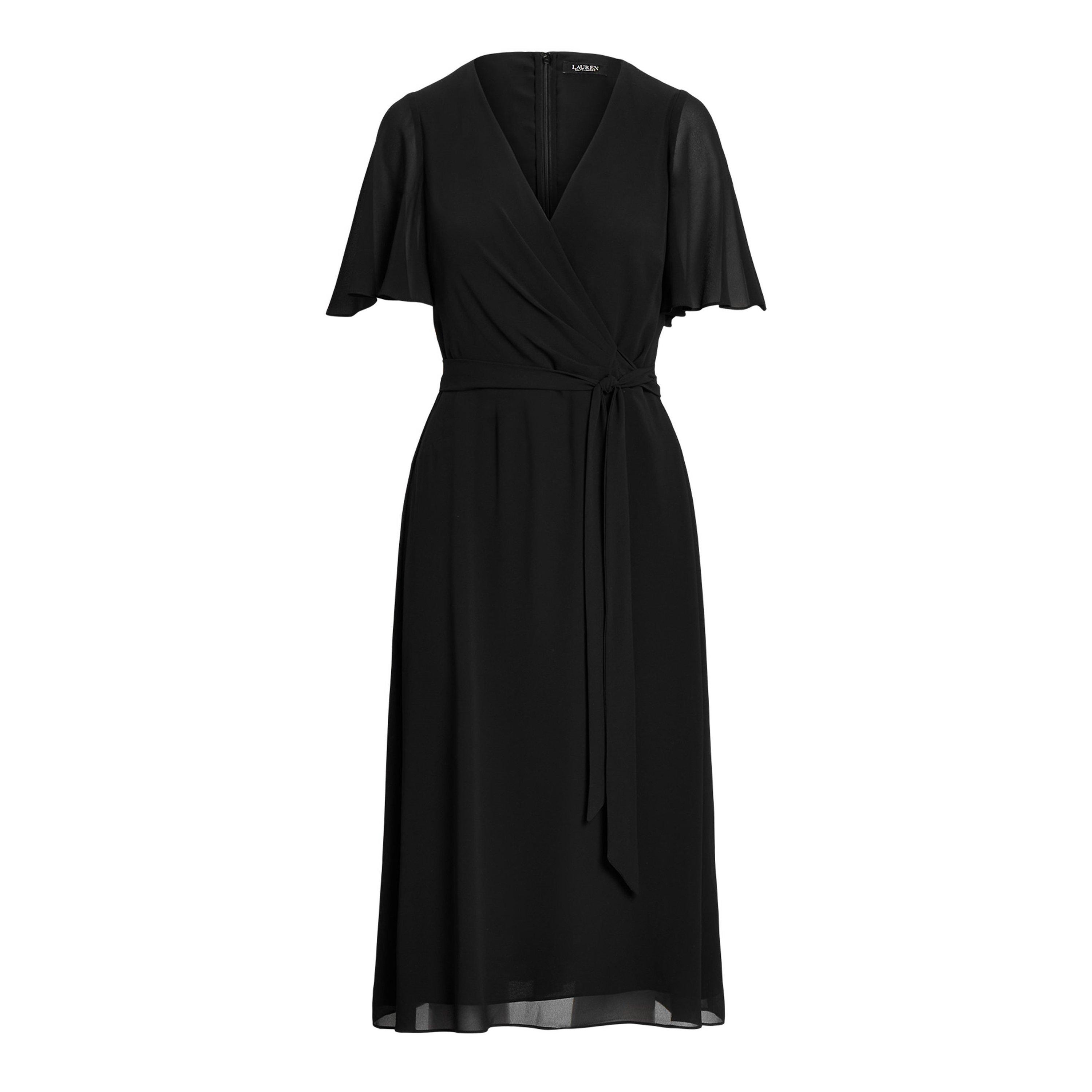 Lauren by Ralph Lauren Women's Abel Structured A Line Dress - Black - Size 8 (XS)