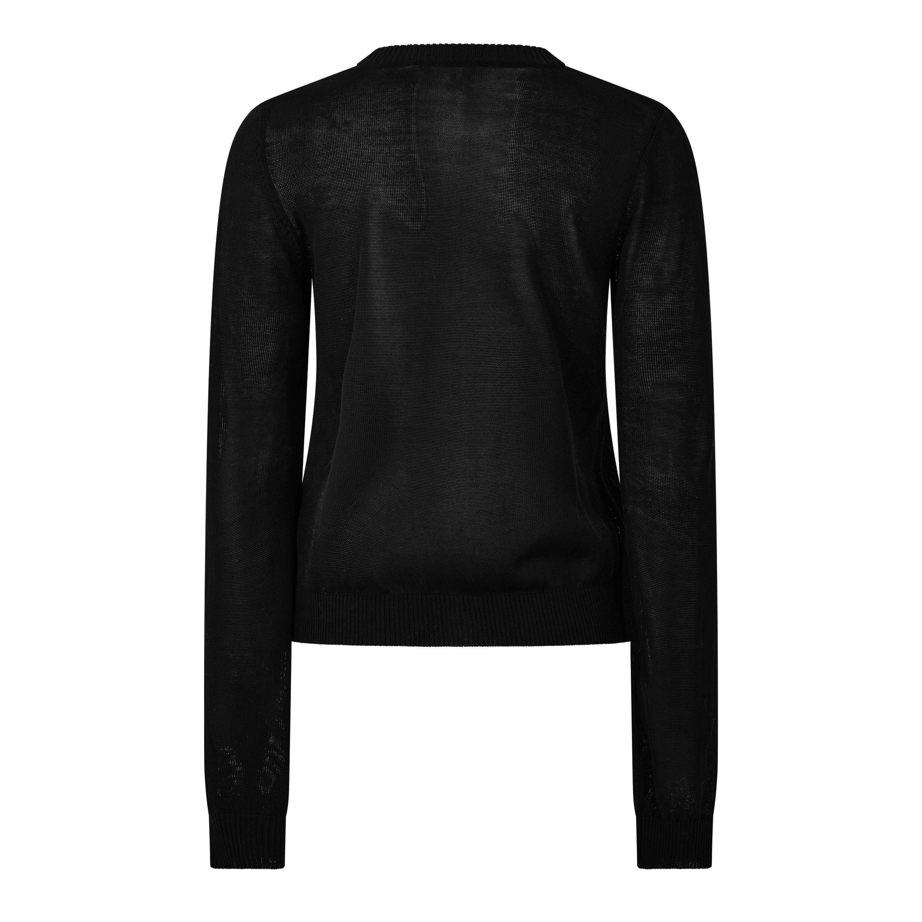 Black - Ganni - Women's Argyle Cardigan - 2