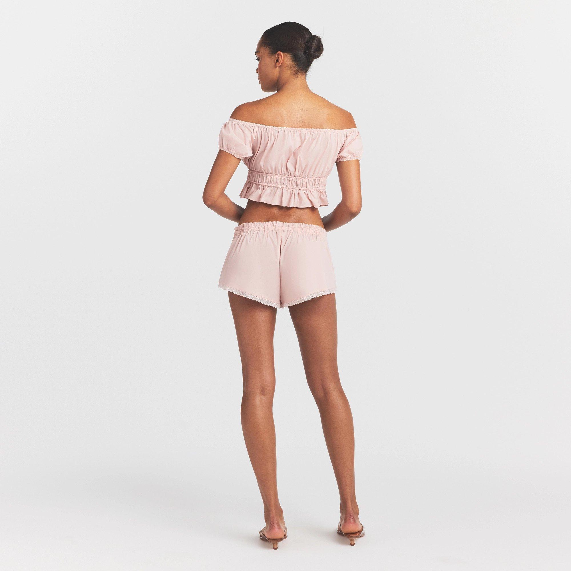 DUSTY PINK - SKIMS - Women's Woven Tracksuit Shorts - 3