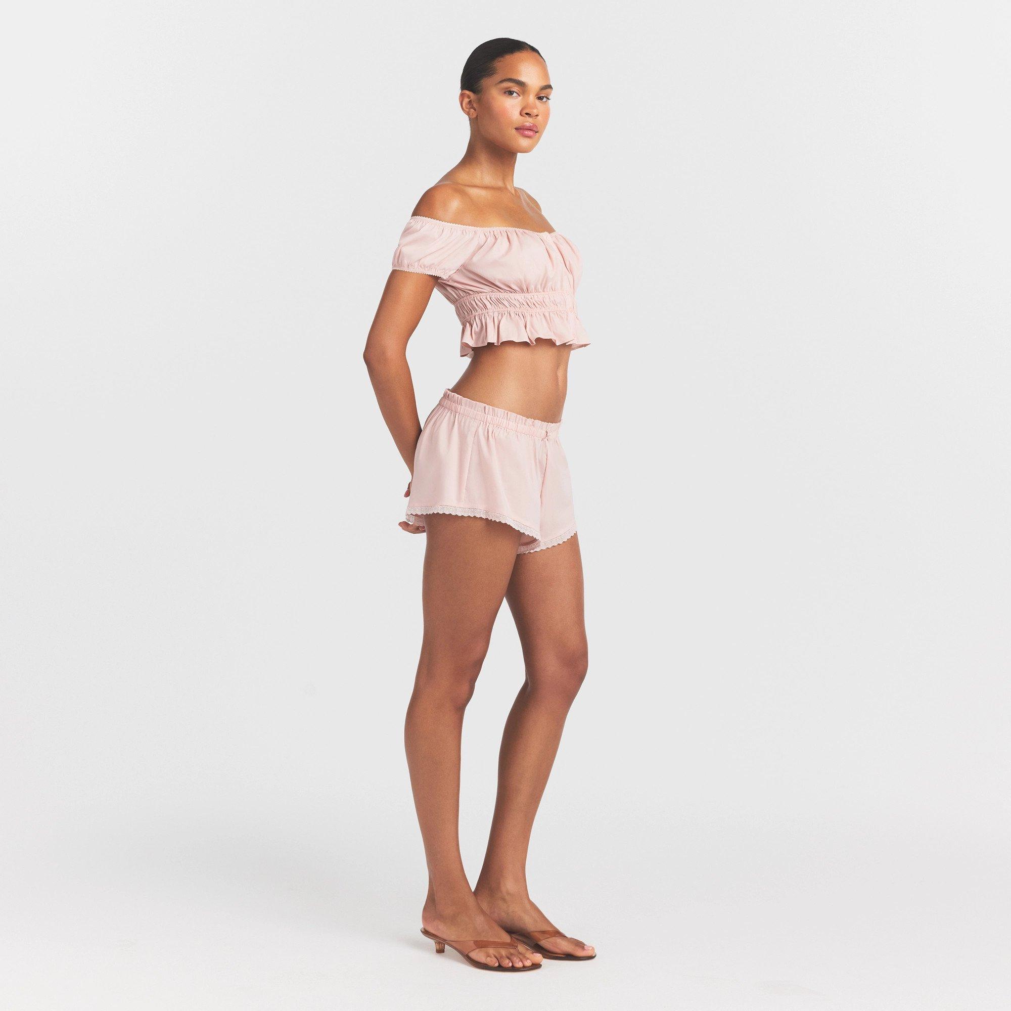 DUSTY PINK - SKIMS - Women's Woven Tracksuit Shorts - 5