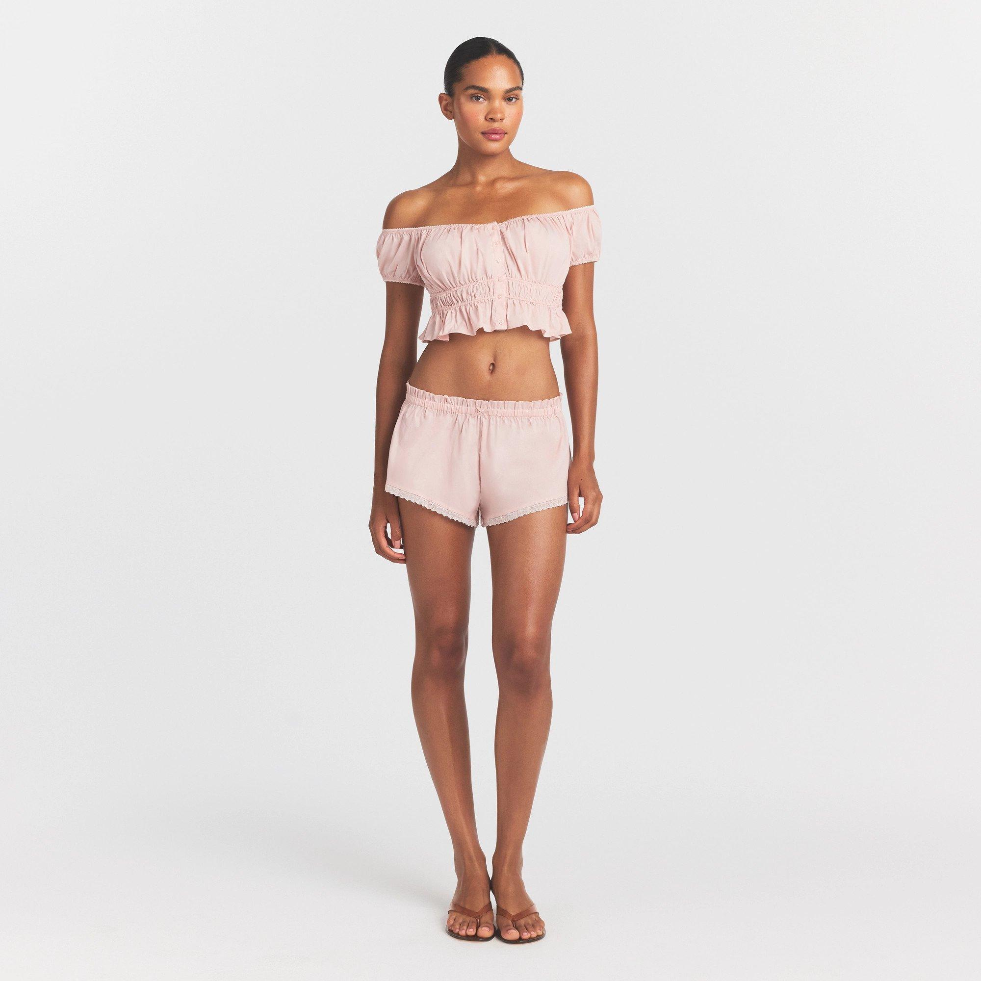 DUSTY PINK - SKIMS - Women's Woven Tracksuit Shorts - 6